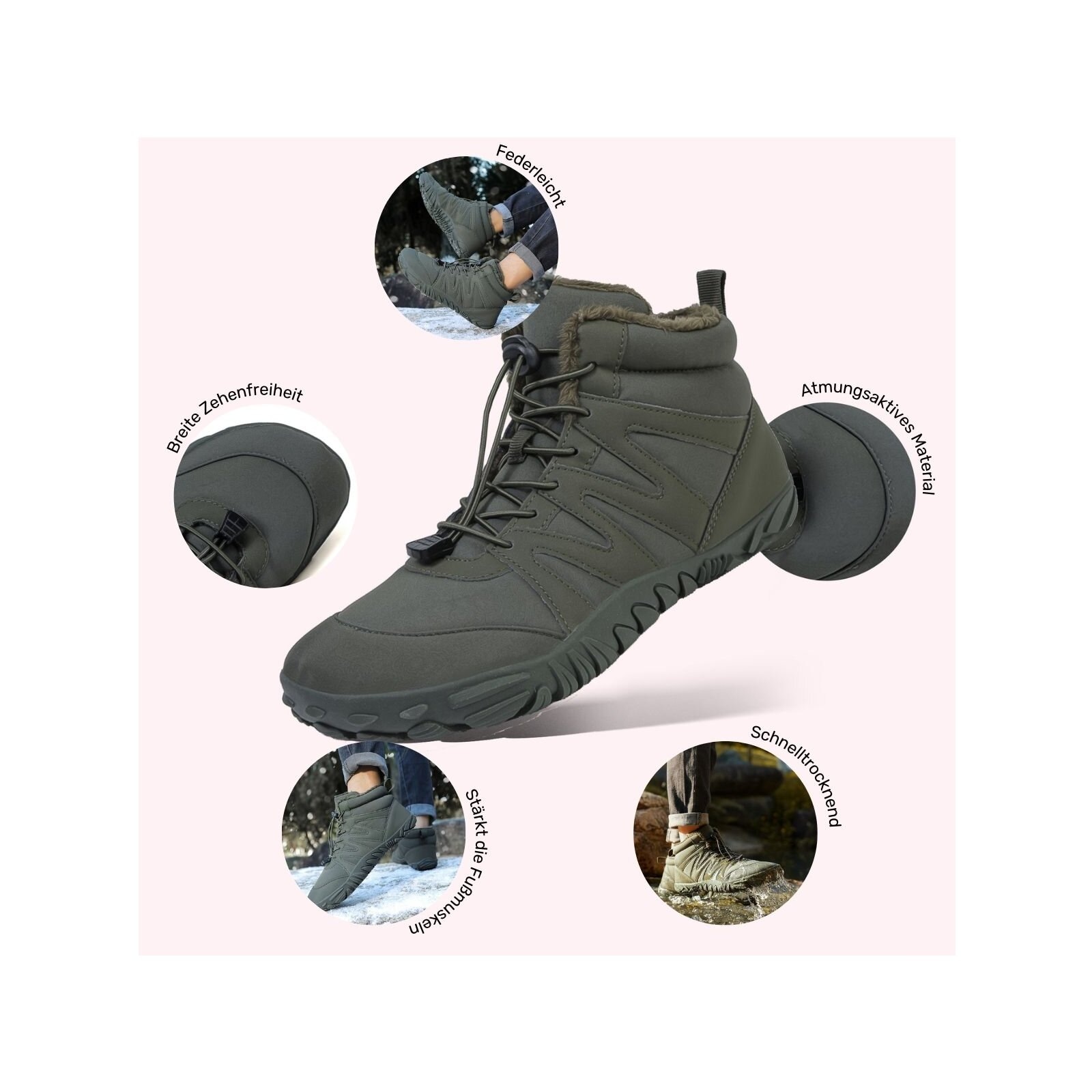 DOTALES Barfußschuh »Dailystep Barfußschuhe Winterstiefel Damen & Herren – Exklusiv &«