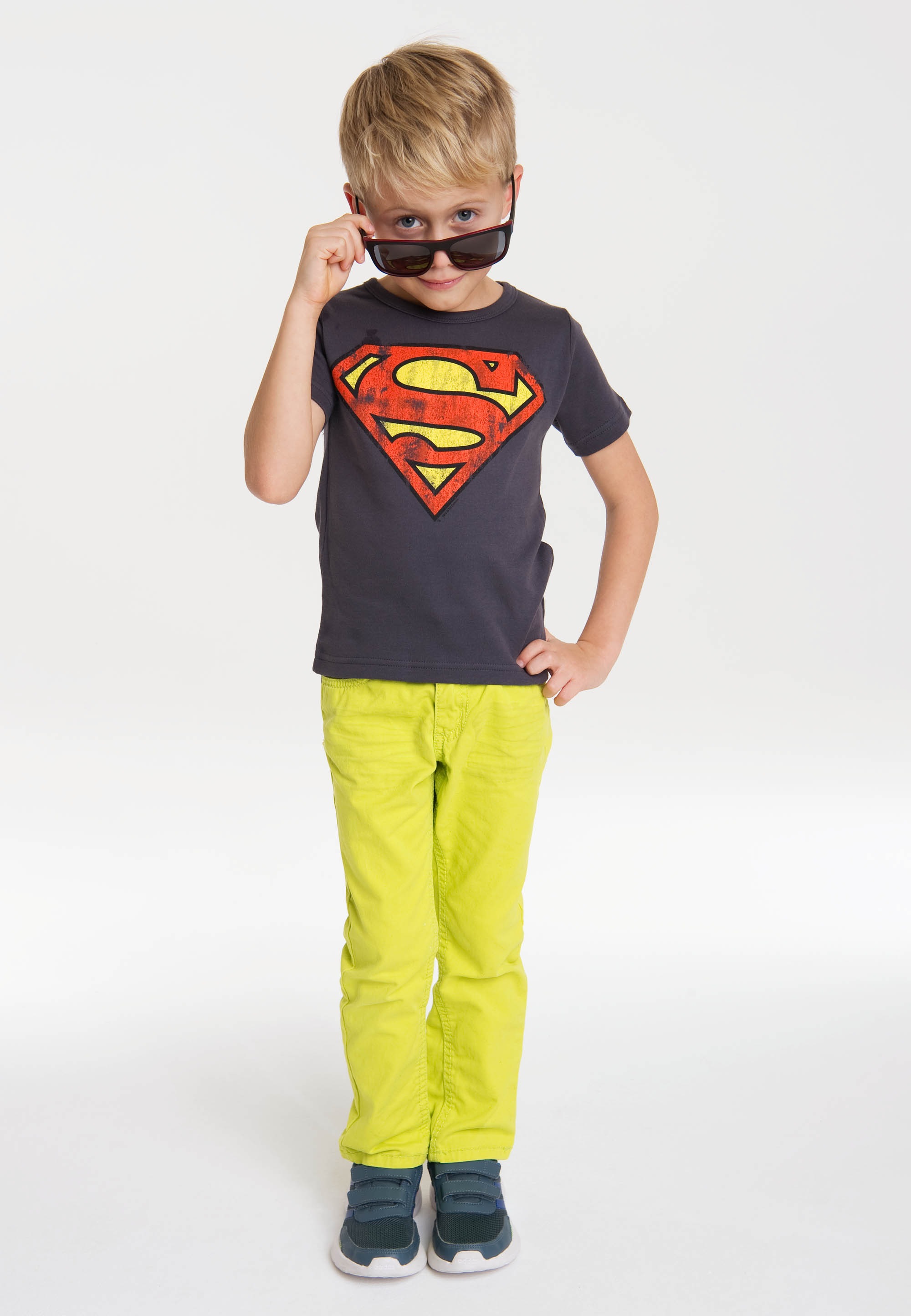 LOGOSHIRT T-Shirt »Superman«, mit coolem Frontprint