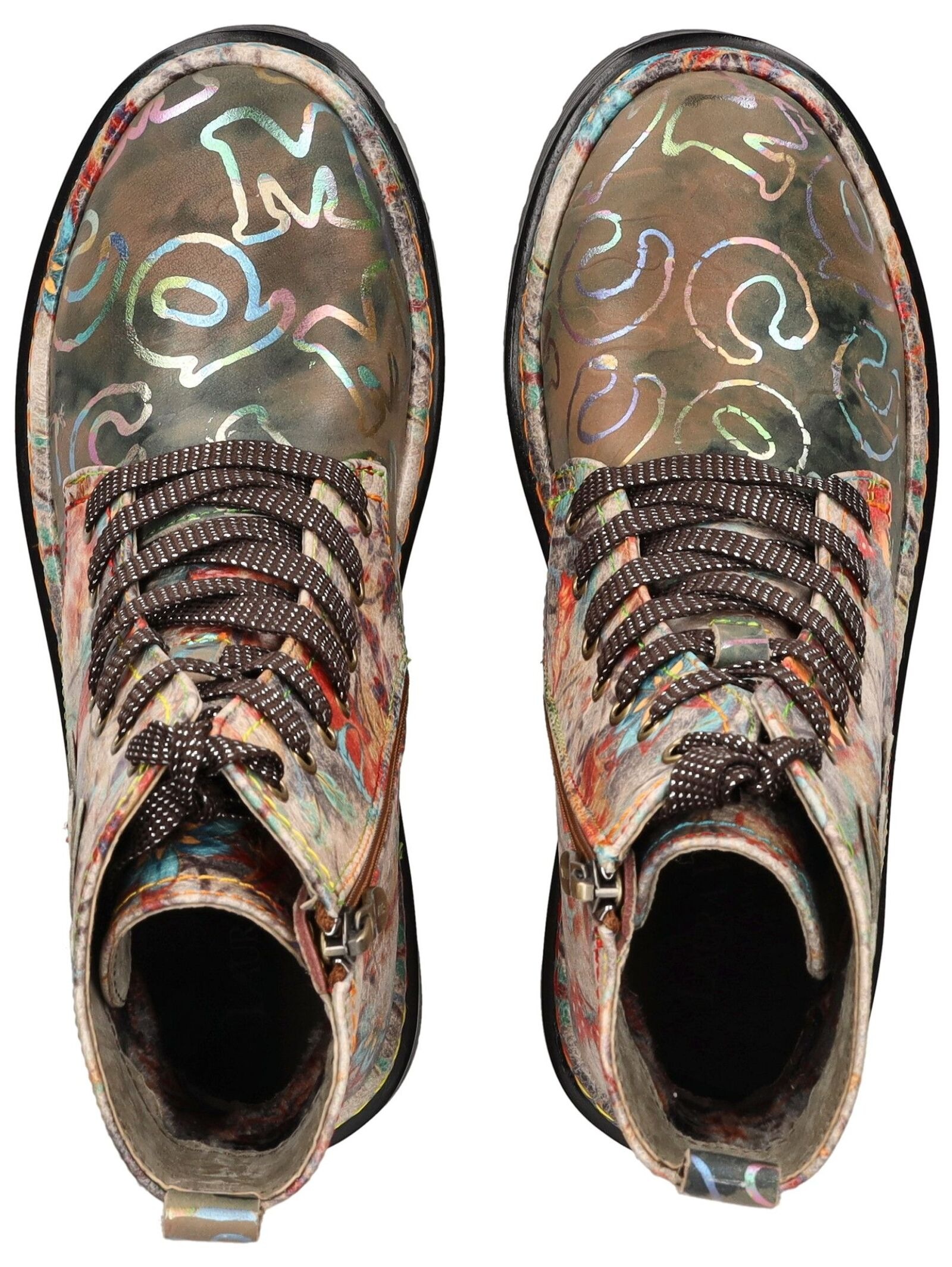 LAURA VITA Schnürstiefelette »LAURA VITA Stiefelette Leder/Textil«