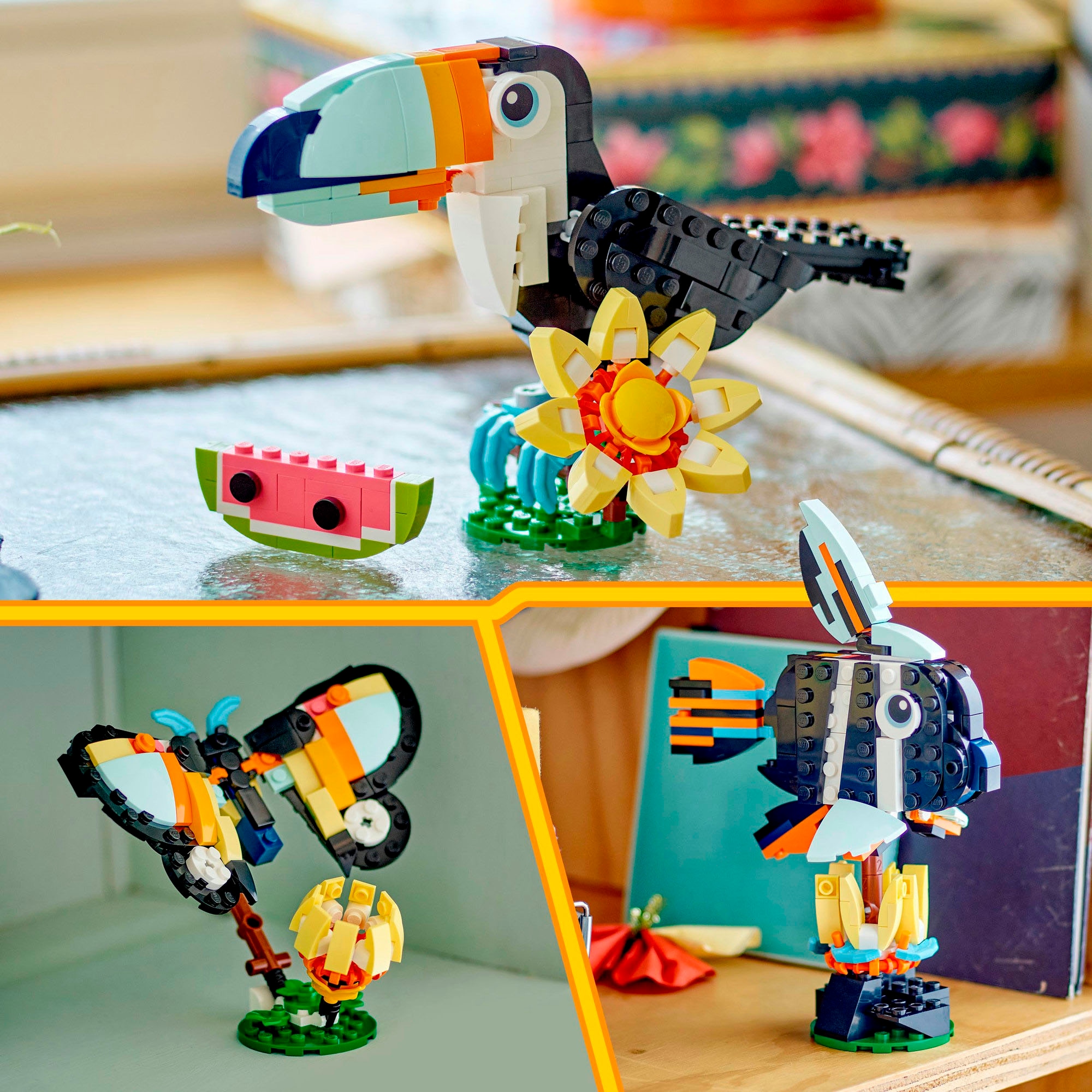 LEGO® Konstruktionsspielsteine »Wilde Tiere: Tropischer Tukan (31173), LEGO LEGO Creator«, (225 St.), Made in Europe