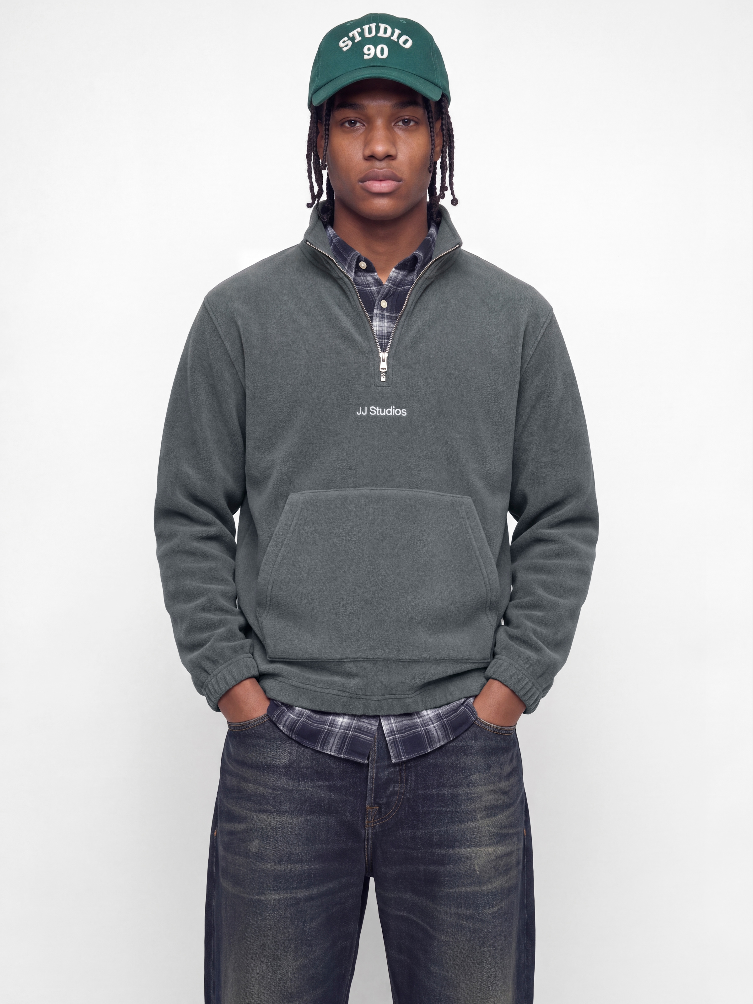 Jack & Jones Fleecepullover "JJSOHO HALFZIP FLEECE", Kunstfaser, relaxed fit