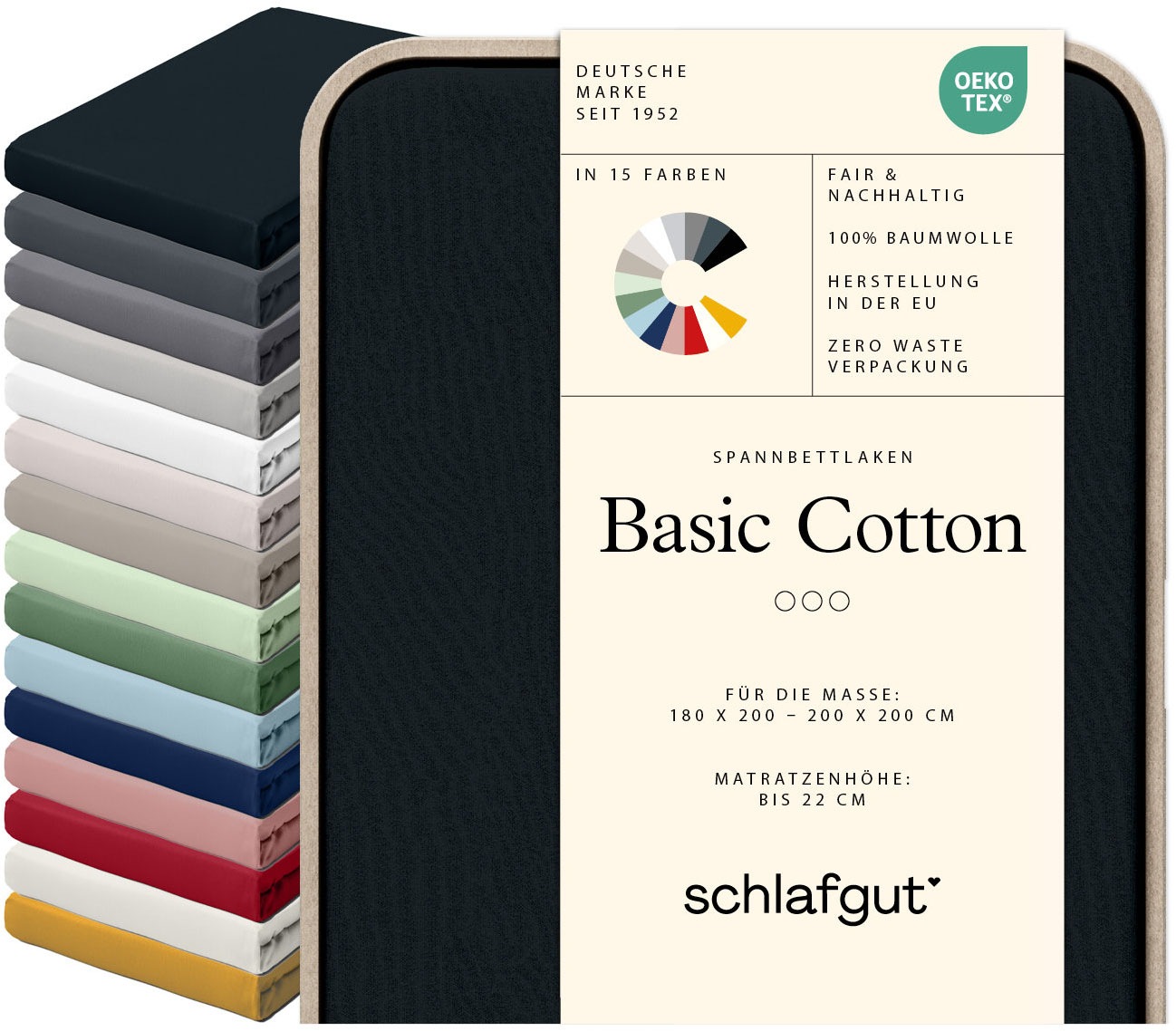 Schlafgut Spannbettlaken "Basic Cotton Spannbettlaken" Preiseinstiegsmodell günstig online kaufen