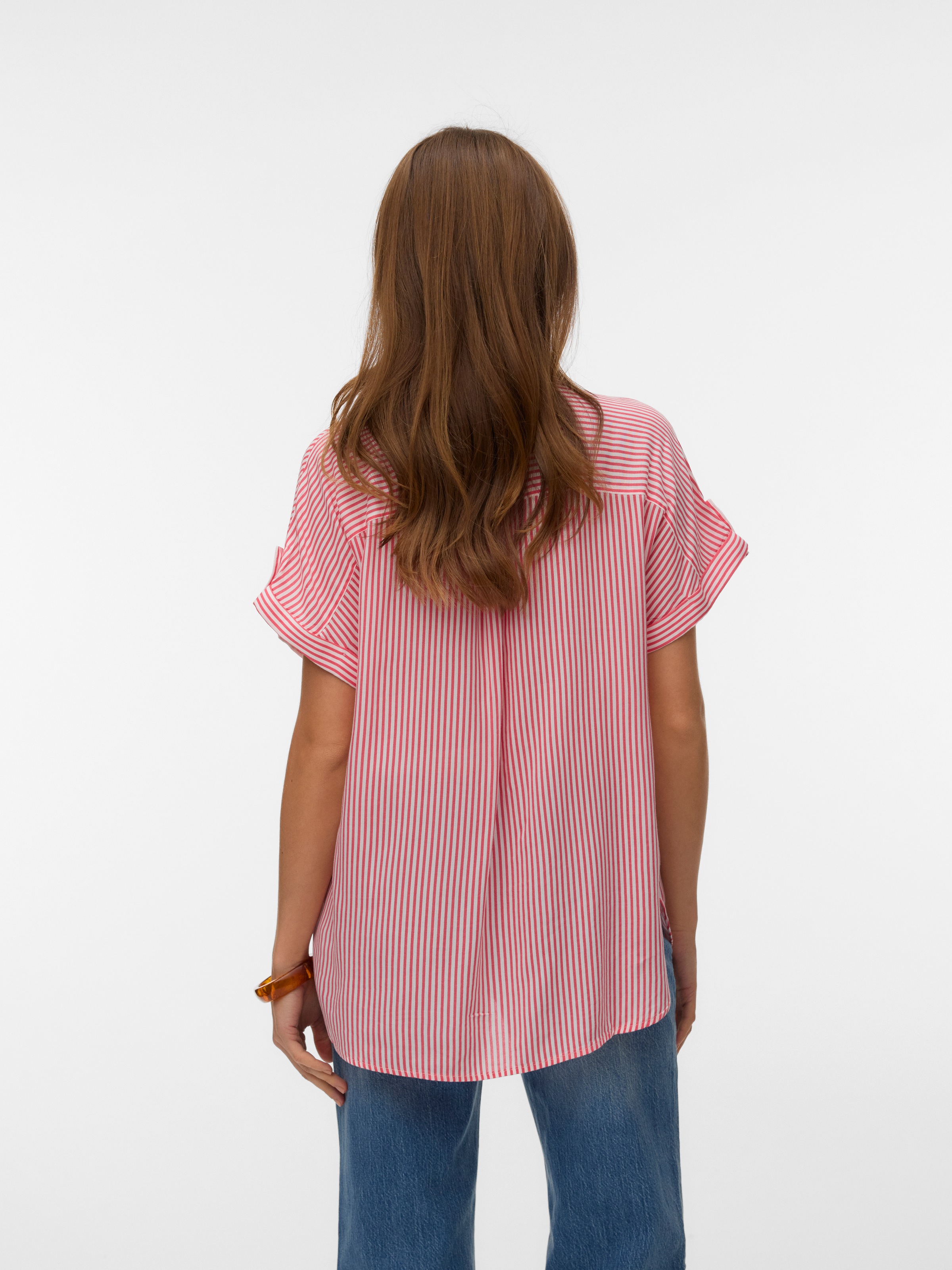 Vero Moda Kurzarmbluse "VMBUMPY S/S SHIRT WVN GA NOOS" Viskose, regular fit günstig online kaufen