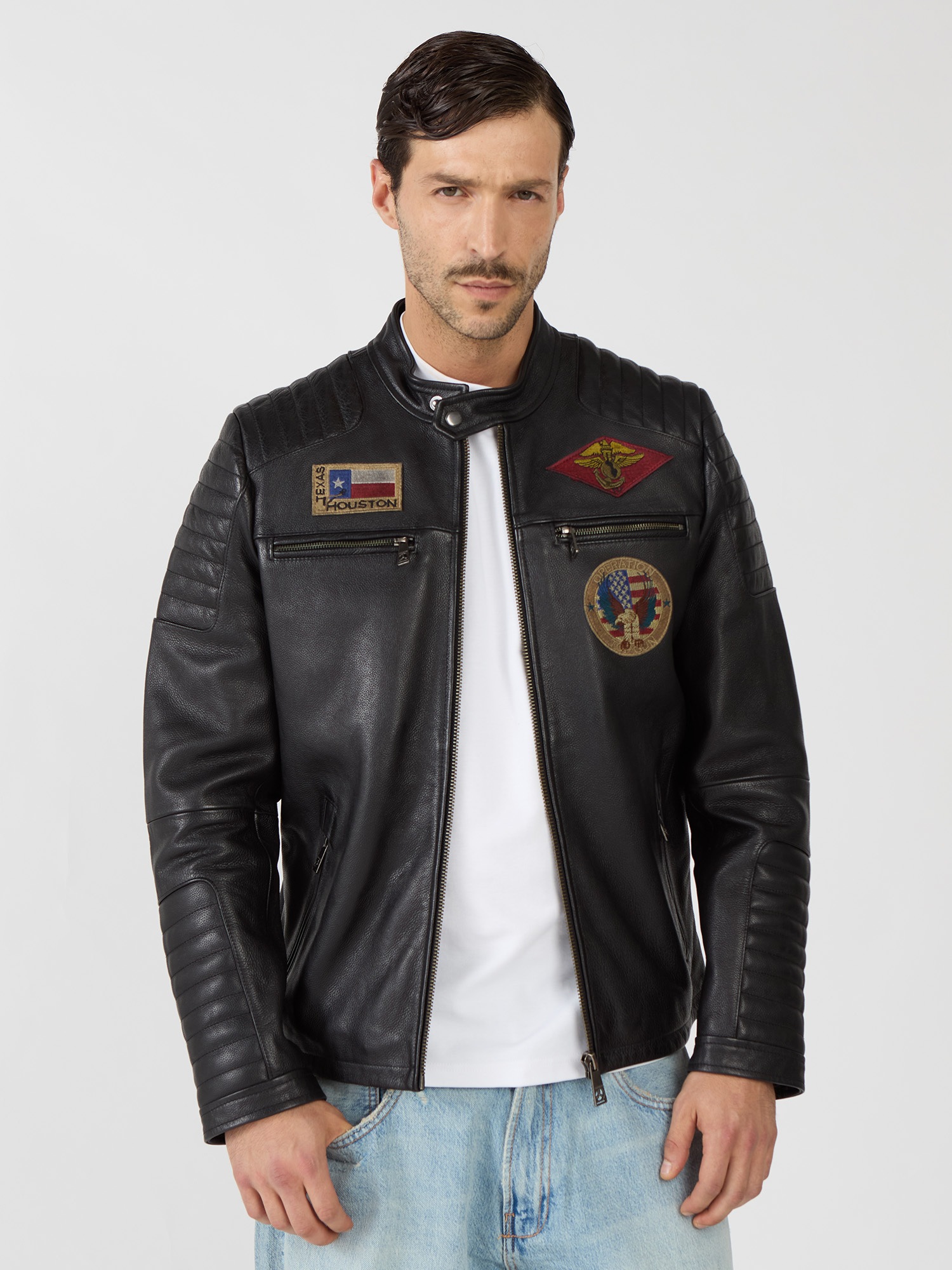 Top Gun TG20192023 Men's Leather Jacket Black 54XL 3
