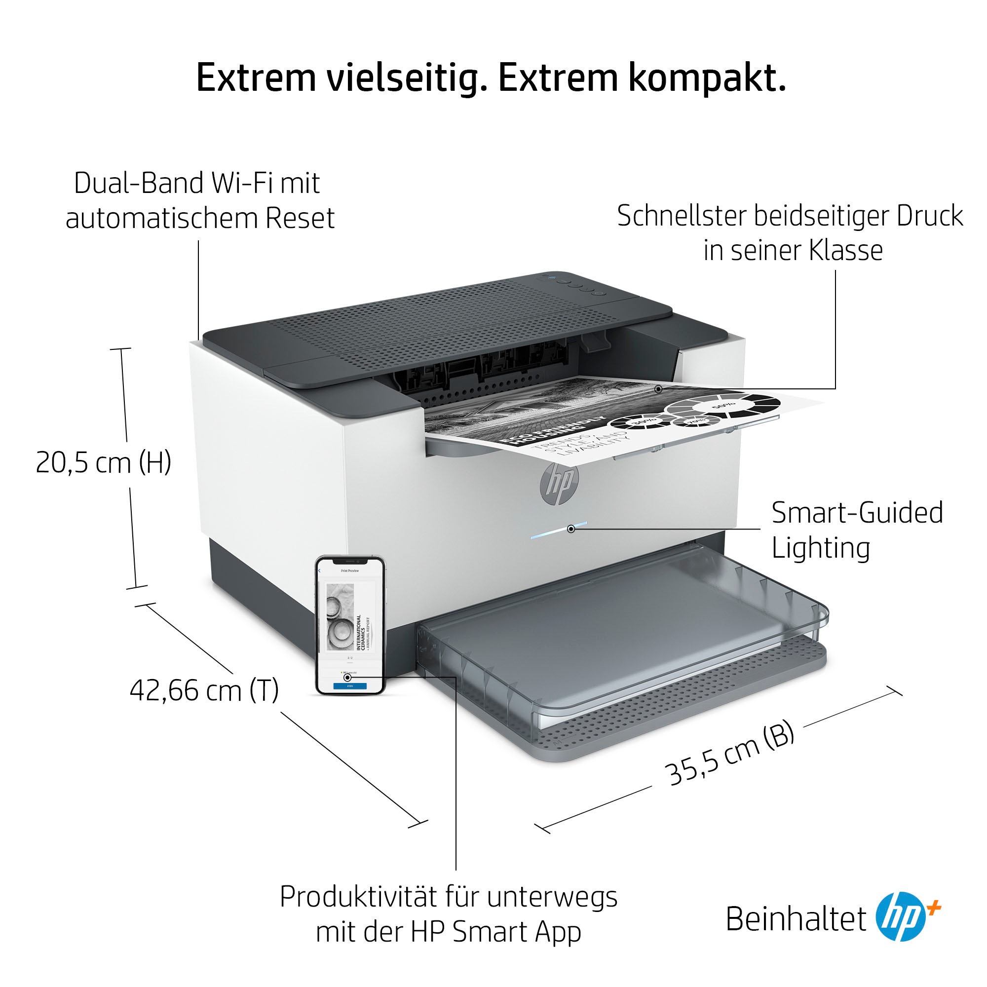 kompatibel | Ink M209dwe«, HP+ HP BAUR Laserdrucker Instant »LaserJet