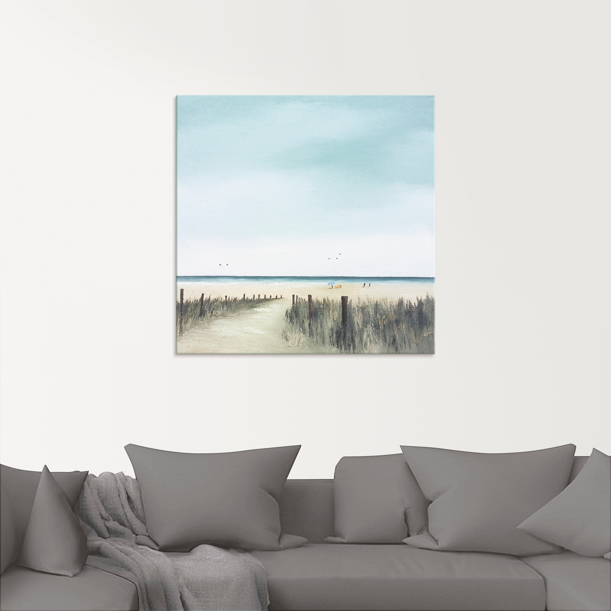Artland Glasbild »Sonniger Morgen II«, Strand, (1 St.), in verschiedenen Größen