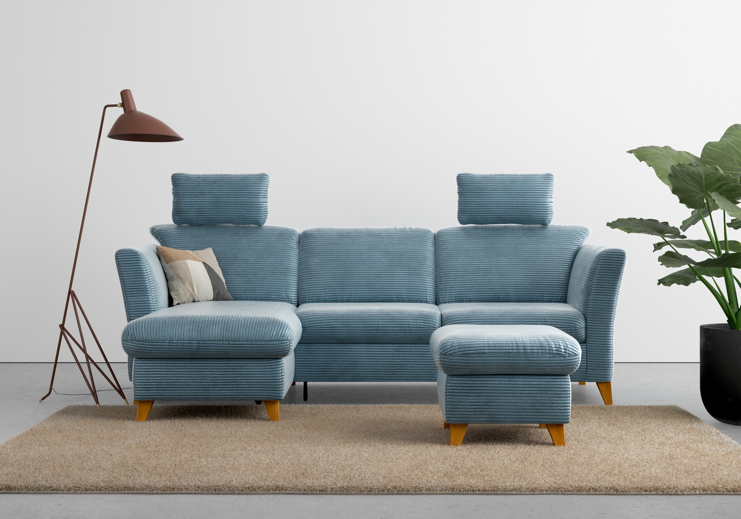 Home affaire Ecksofa "Trelleborg L-Form" optional Schlaffunktion und Bettkasten, inkl. Federkern-Polsterung
