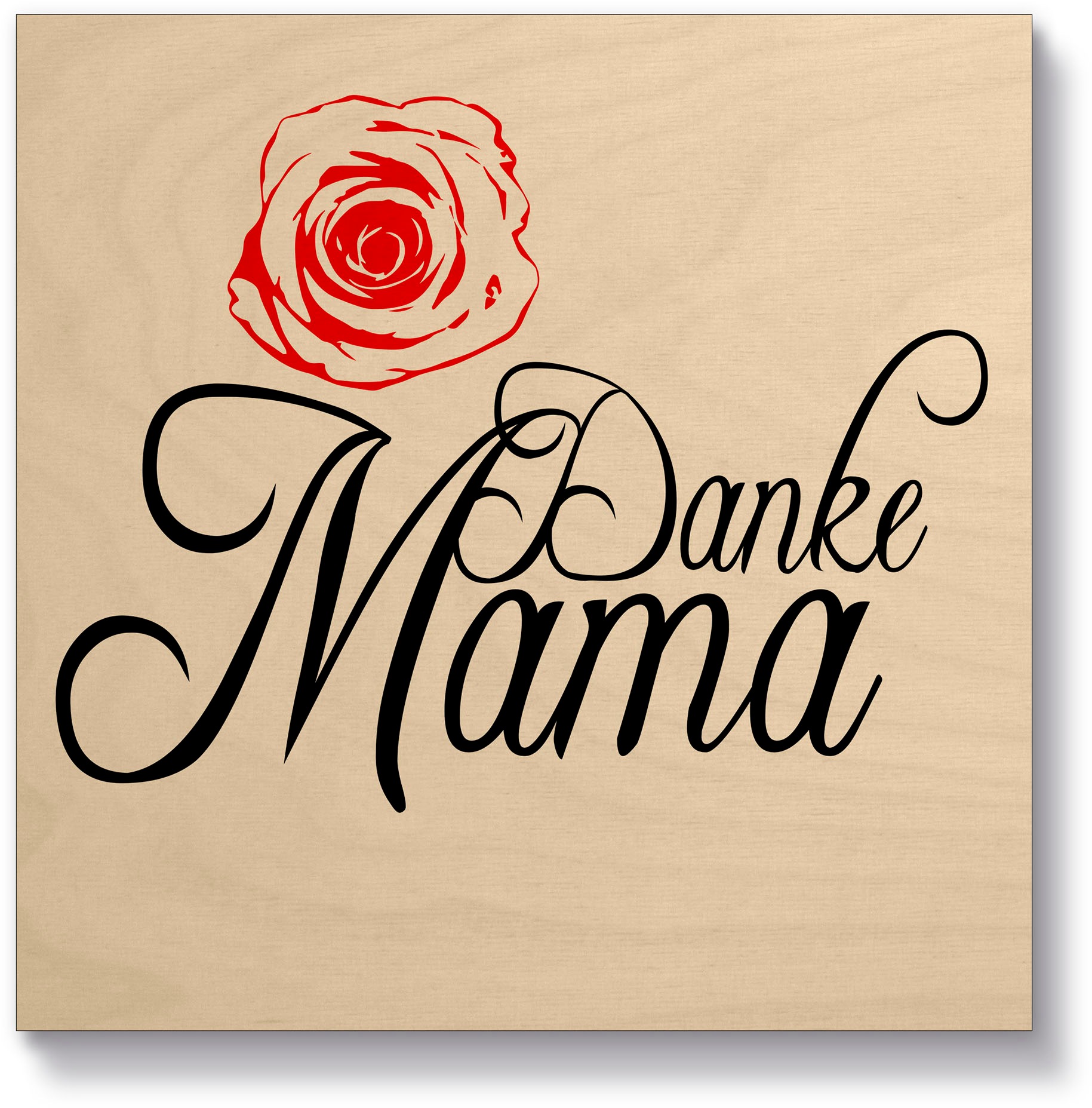 Artland Holzbild "Danke Mama", Sprüche & Texte, (1 St.)