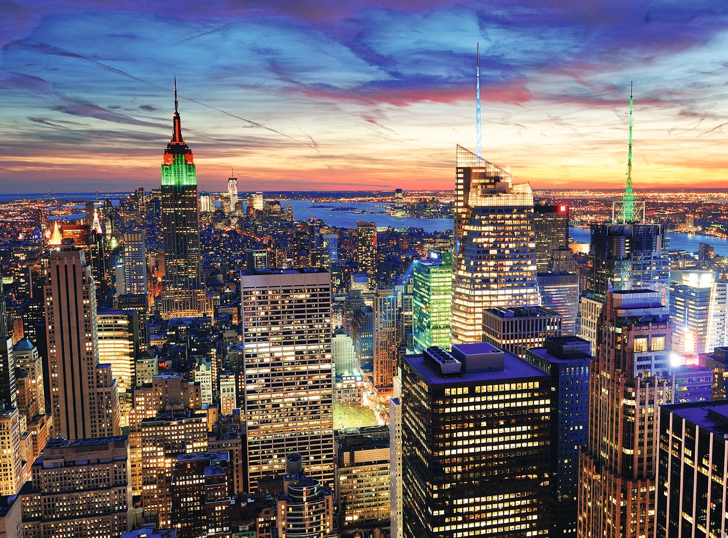 Papermoon Fototapete "New York at Dusk" glatt