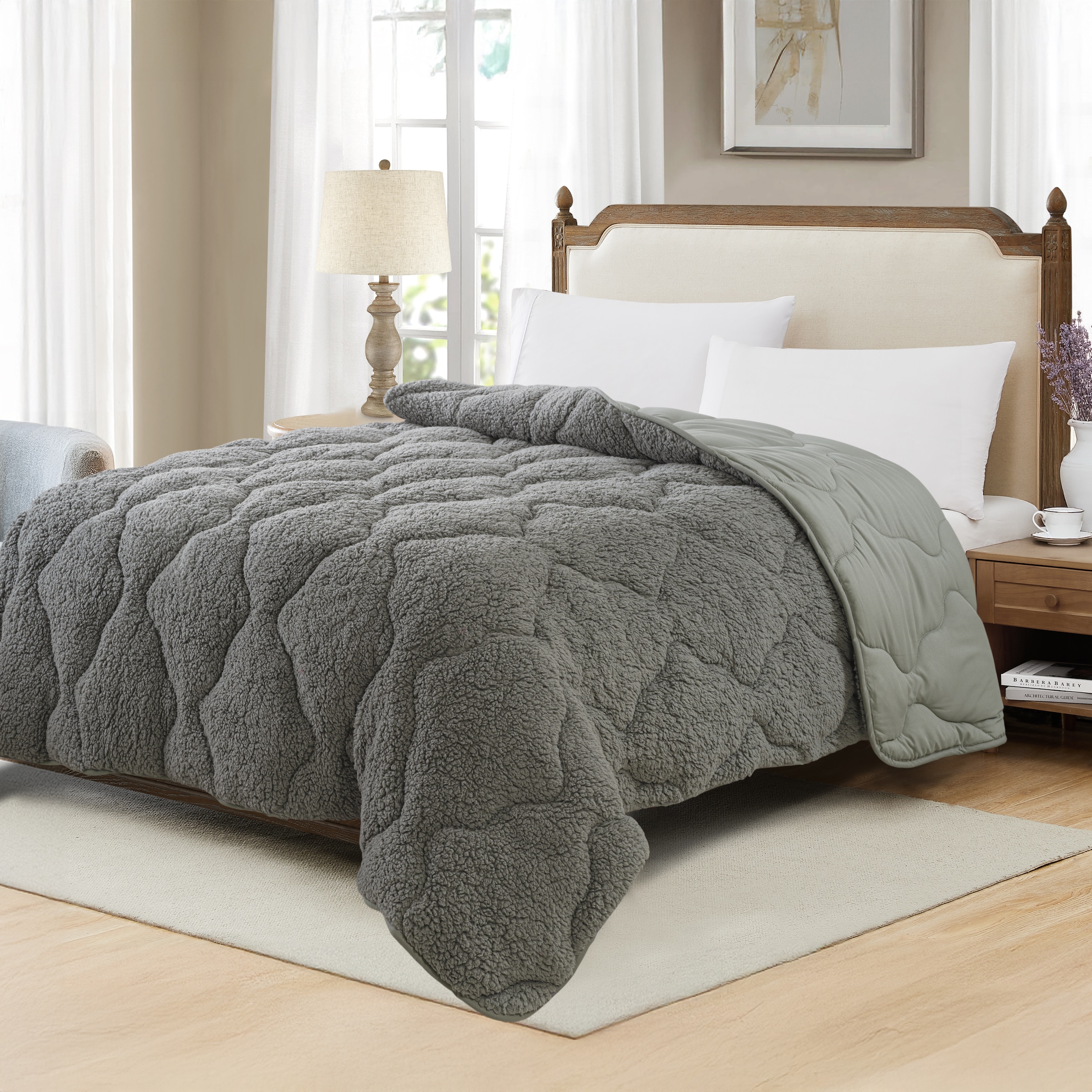 my home Microfaserbettdecke "Elvia, Teddy Plüsch Bettdecke" warm 1 Stk. tlg günstig online kaufen