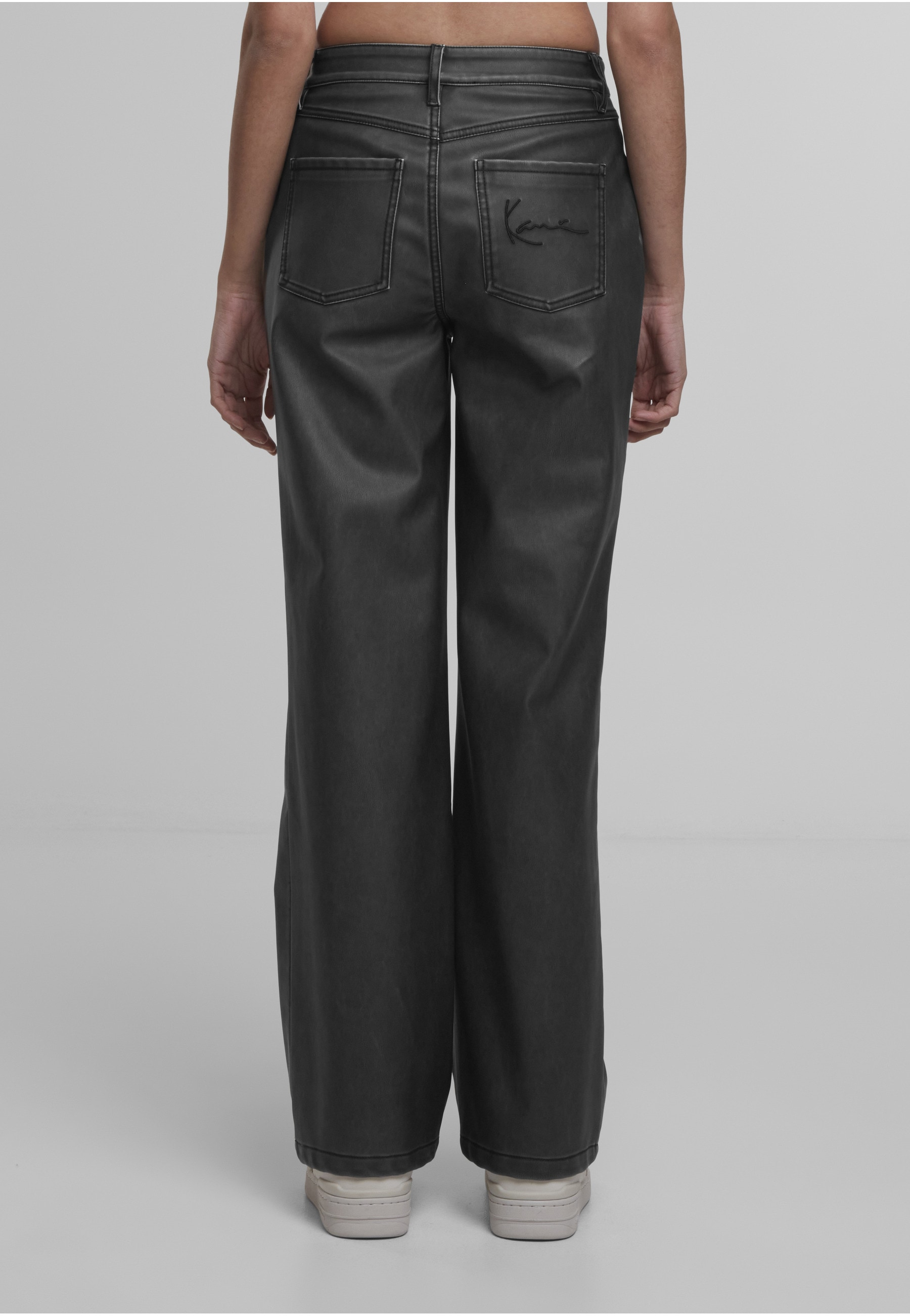 Karl Kani Stoffhose »Karl Kani Signature Pu Wide Leg Pants black«