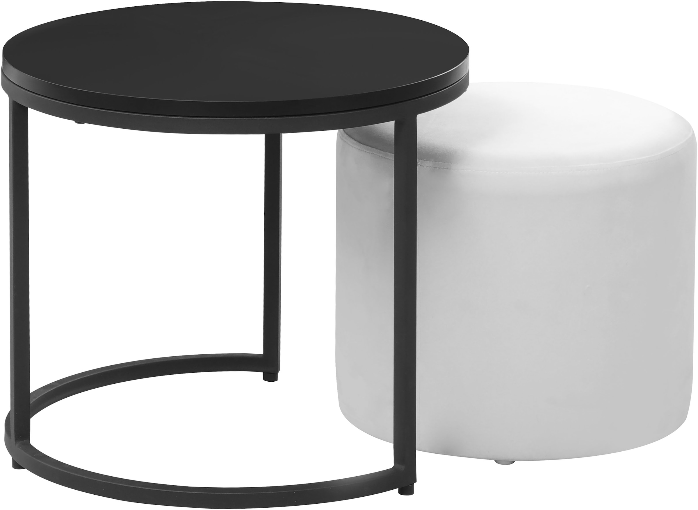 Home affaire Couchtisch "Mayres", mit integriertem Pouf, Höhe 40 cm