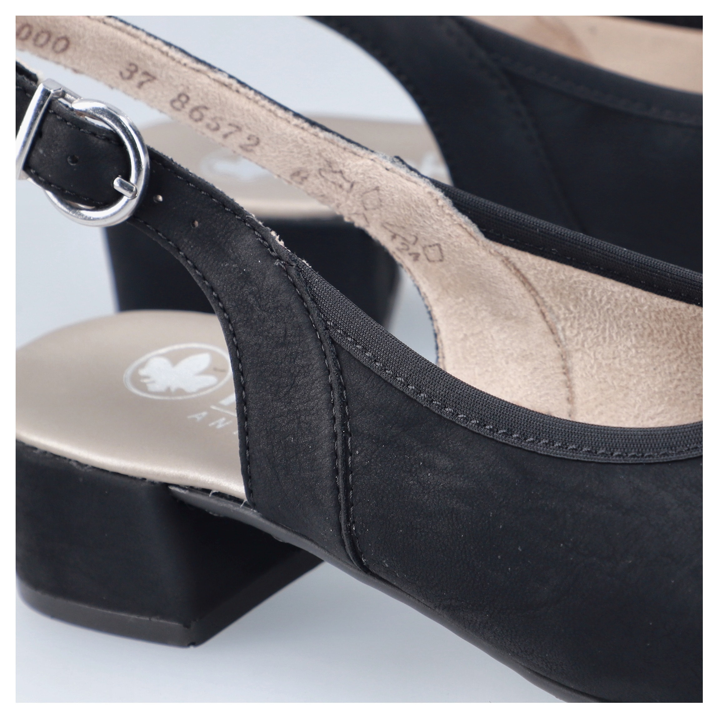 Rieker Slingsandale  Sommerschuh, Festtagsschuh, Blockabsatz, mit Riemchen