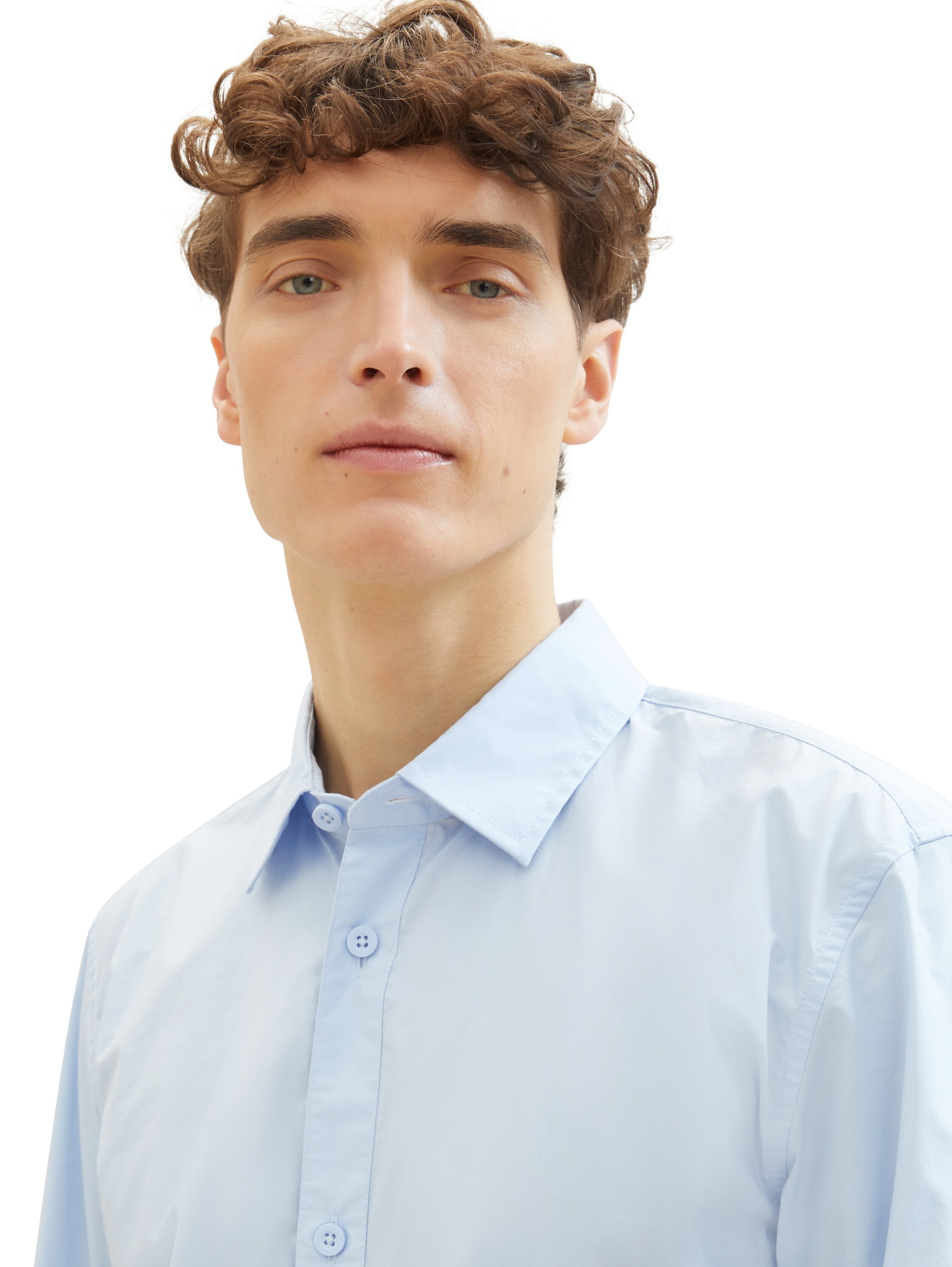 TOM TAILOR Denim Langarmhemd, mit Knopfleiste