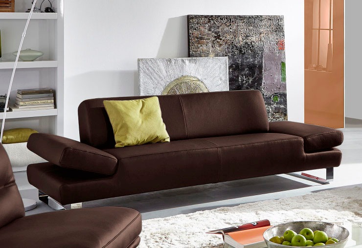 W.SCHILLIG 2-Sitzer "taboo Designsofa mit hohem Sitzkomfort, Breite 202cm, Sitztiefe 69cm" mit Übertiefe, inklusive Armlehnenverstellung