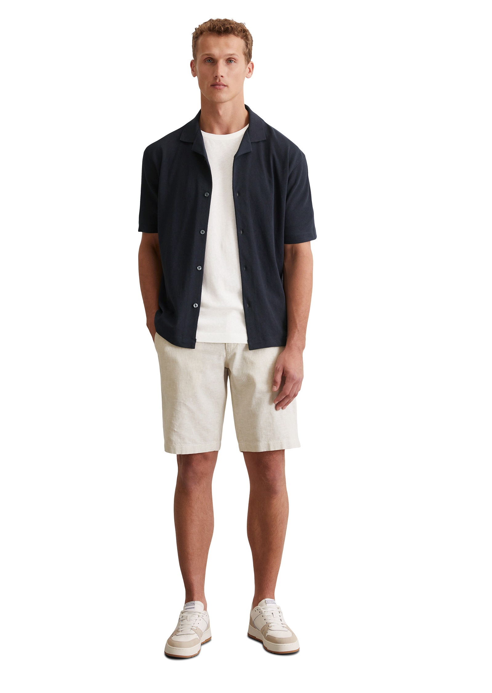 Marc O'Polo Poloshirt »aus Bio-Baumwolle und Leinen«