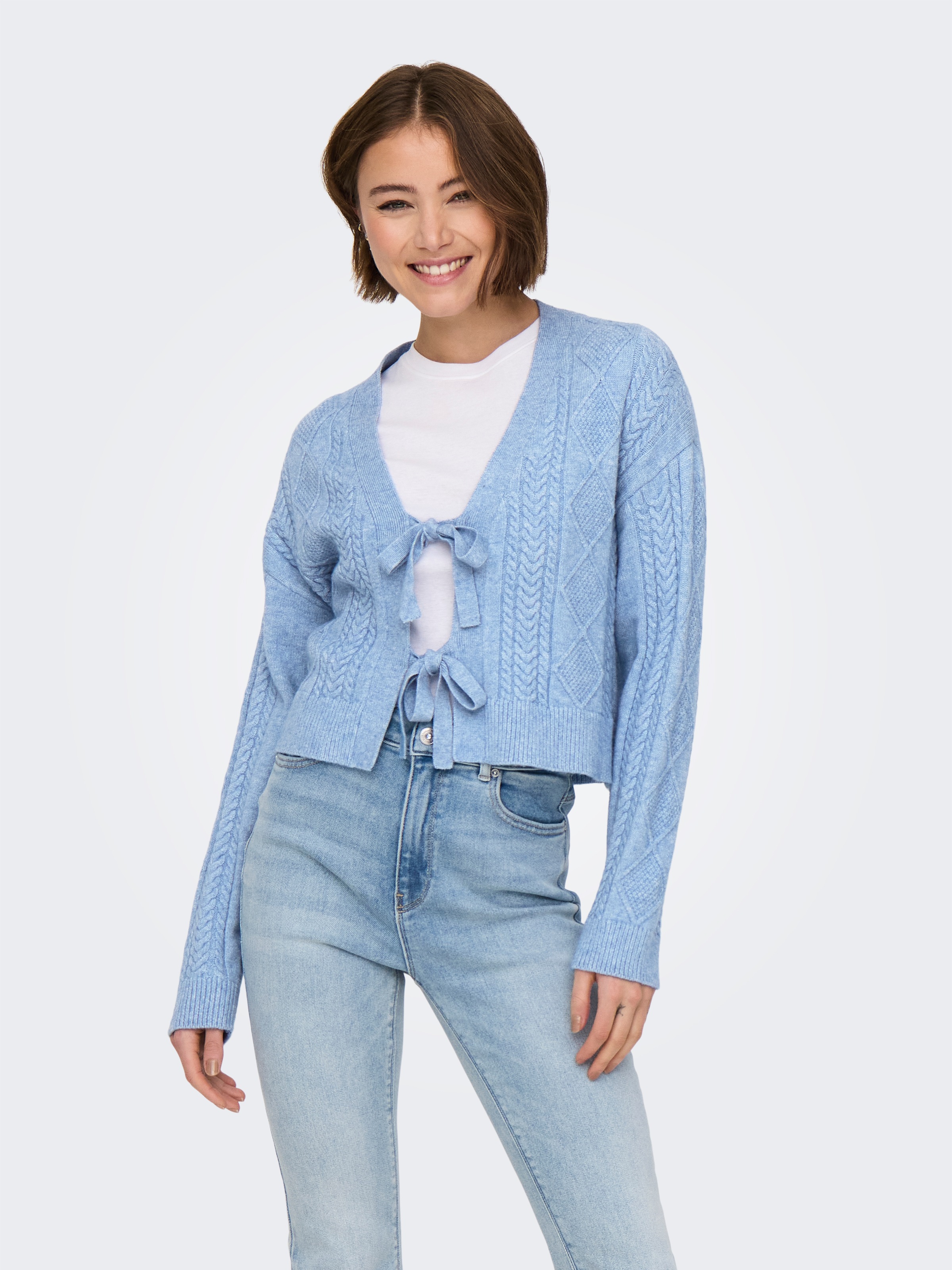 ONLY Strickjacke "ONLFIA LS STRING CARDIGAN KNT NCA" Viskosemischung, regul günstig online kaufen