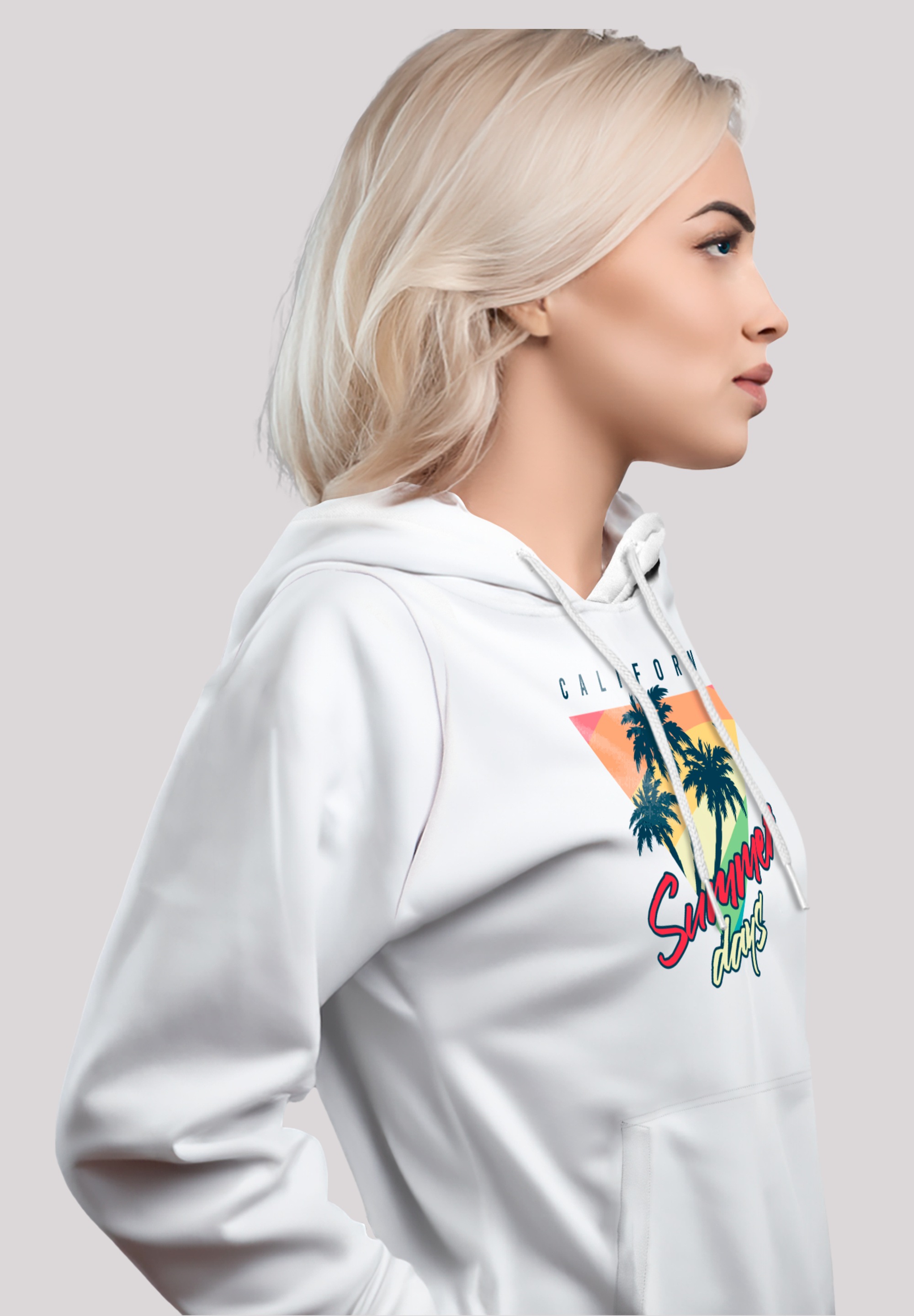 F4NT4STIC Kapuzenpullover »California Palmen Retro«, Premium Qualität