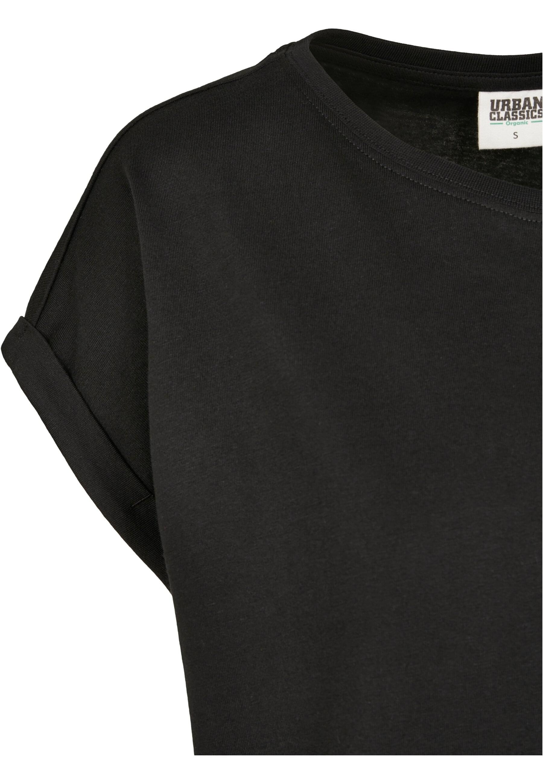 URBAN CLASSICS Kurzarmshirt »Urban Classics Damen Ladies Organic Extended Shoulder Tee«, (1 tlg.)