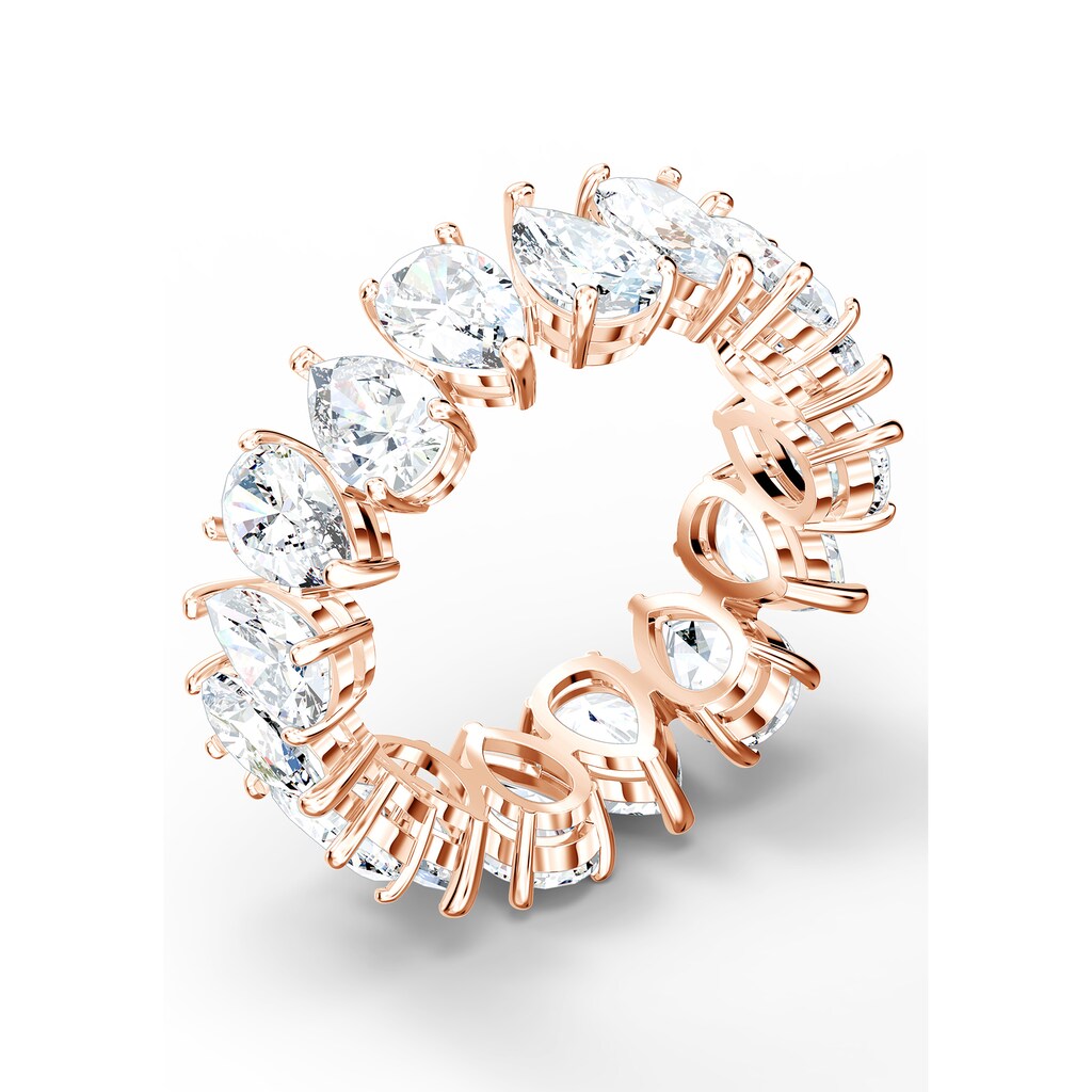 Swarovski Fingerring »Vittore Pear, 5585425, 5586161, 5586162, 5586163, 5586164«, mit Swarovski® Kristall