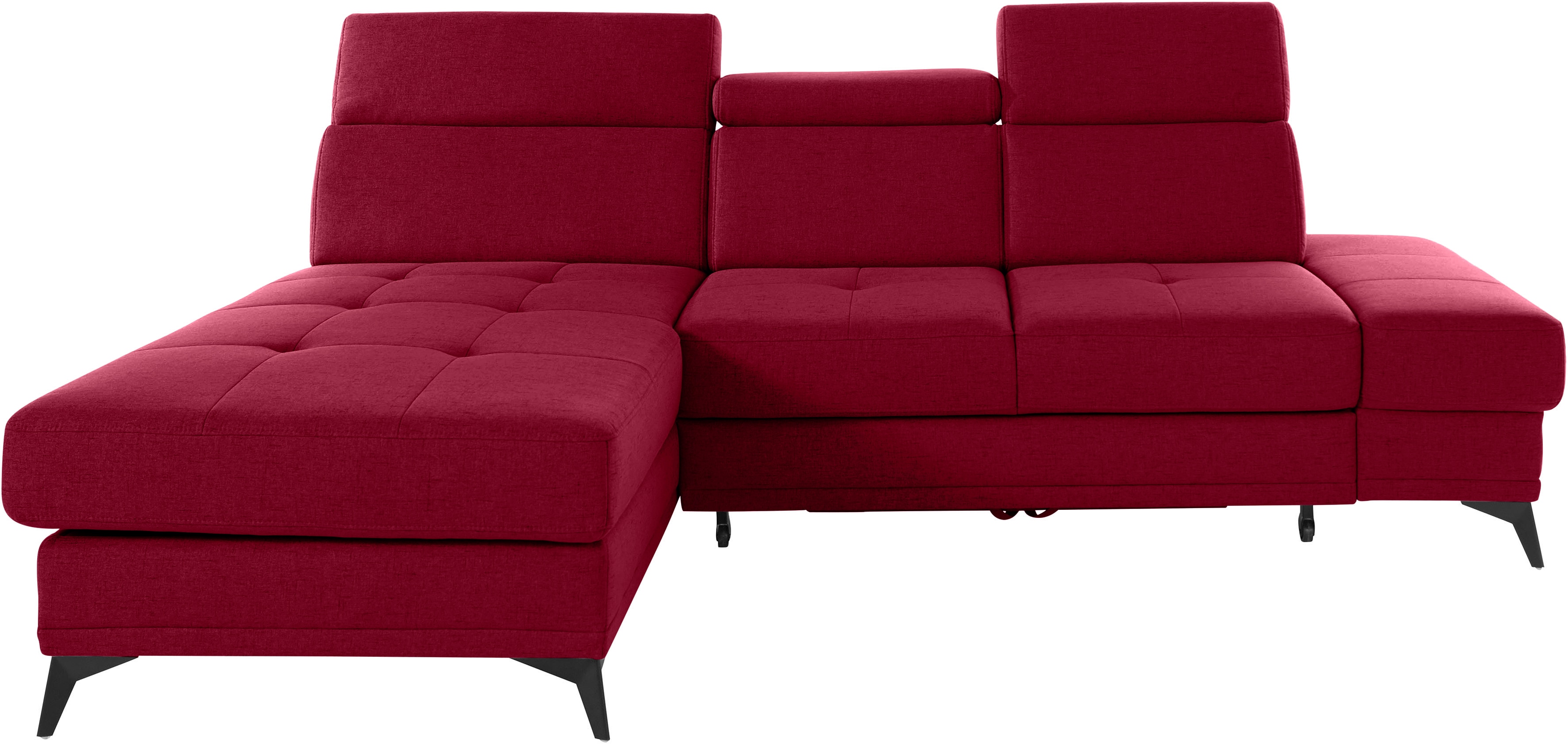 OTTO home Ecksofa "Cardiz L-Form" inkl.Kopfteilverstellung und Federkern wahlweise mit Schlaffunktion