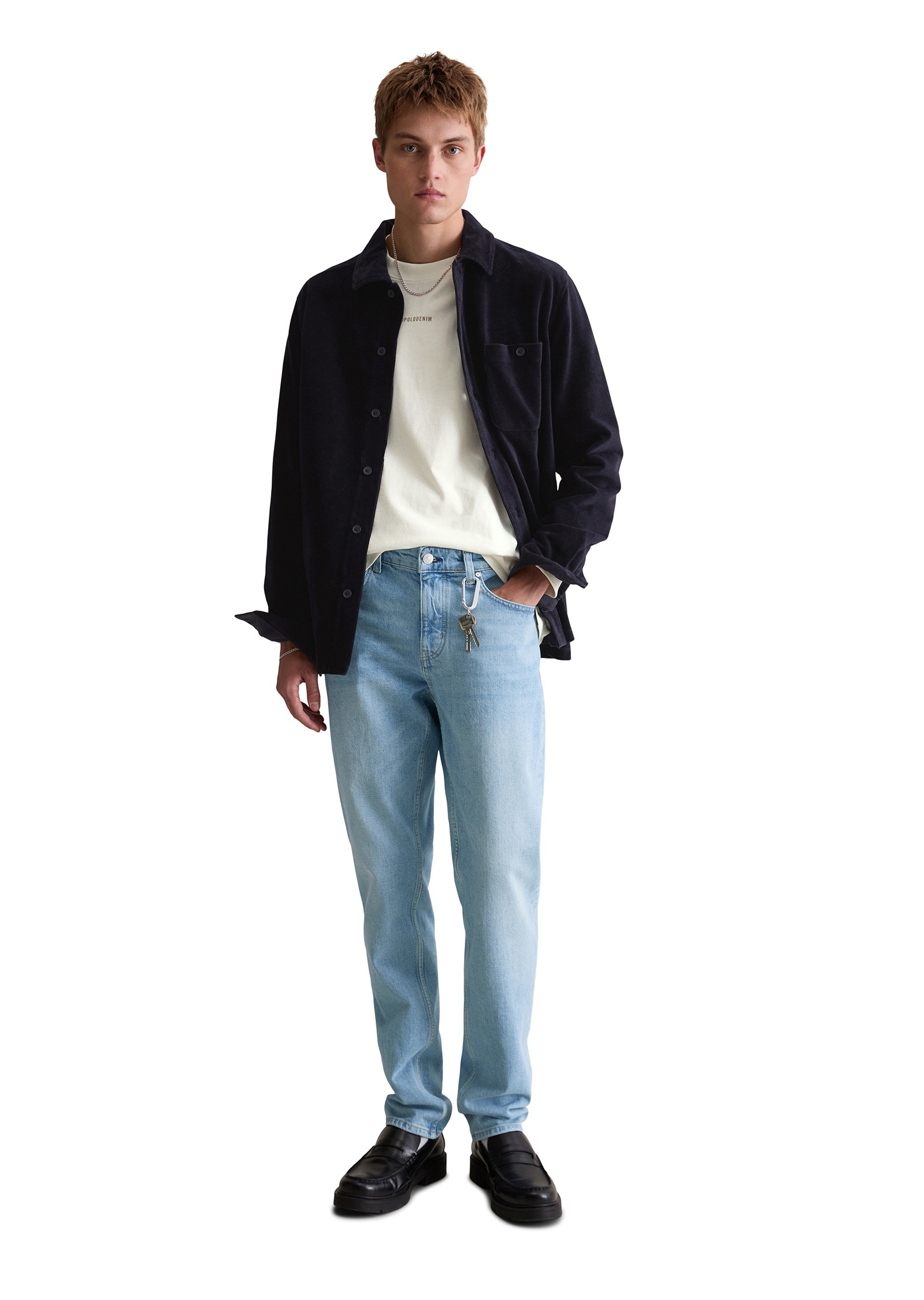 Marc O'Polo DENIM Langarmhemd »aus softem Frottee-Cord«