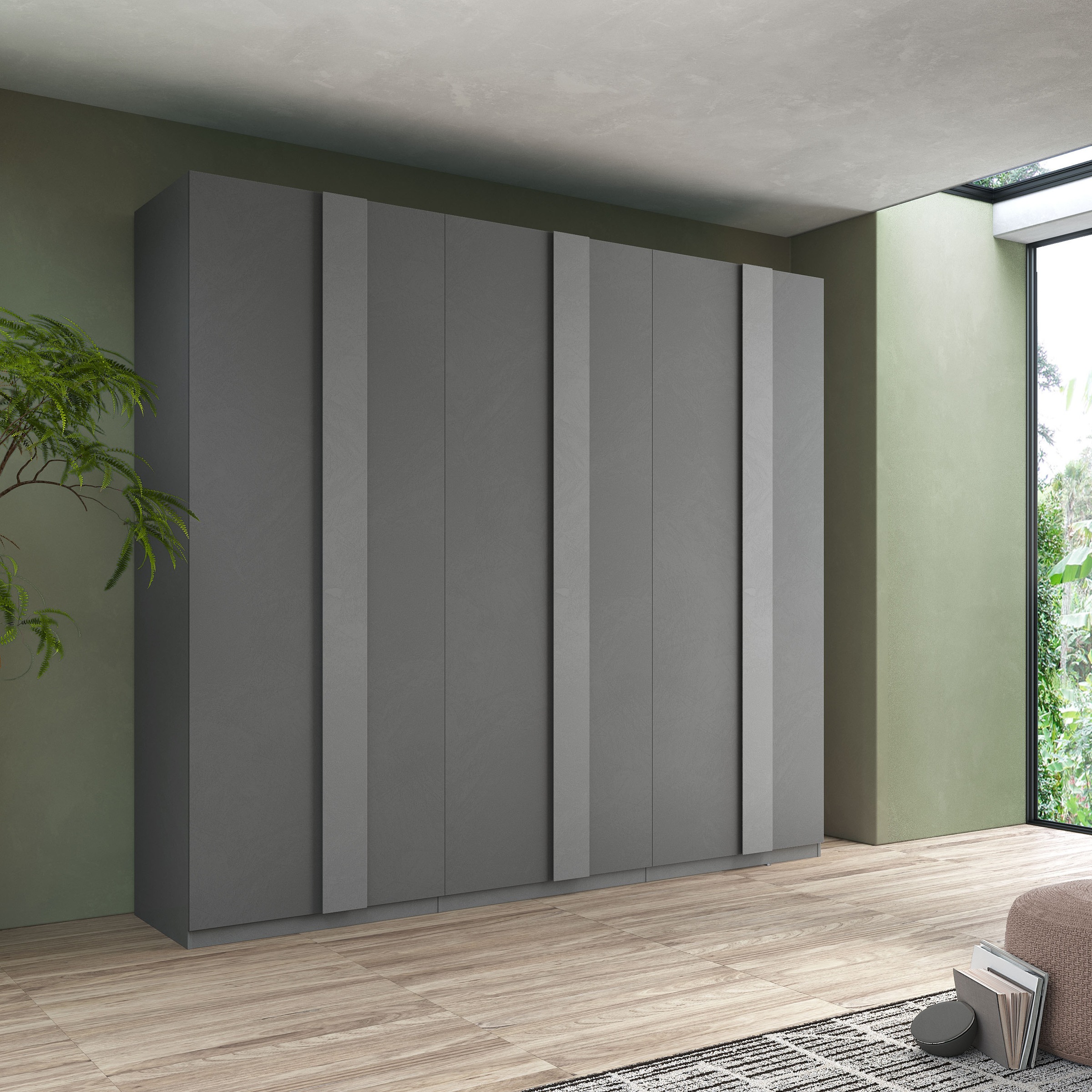 Home affaire Drehtürenschrank "Jupiter, Kleiderschrank in 3 Breiten, trendi günstig online kaufen