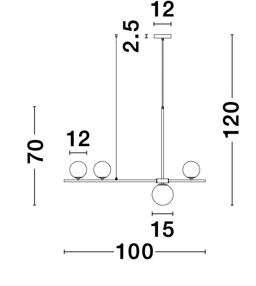 Nova Luce Hängeleuchten »IMPERO« G9 1 Stk. Ohne Beleuchtung
