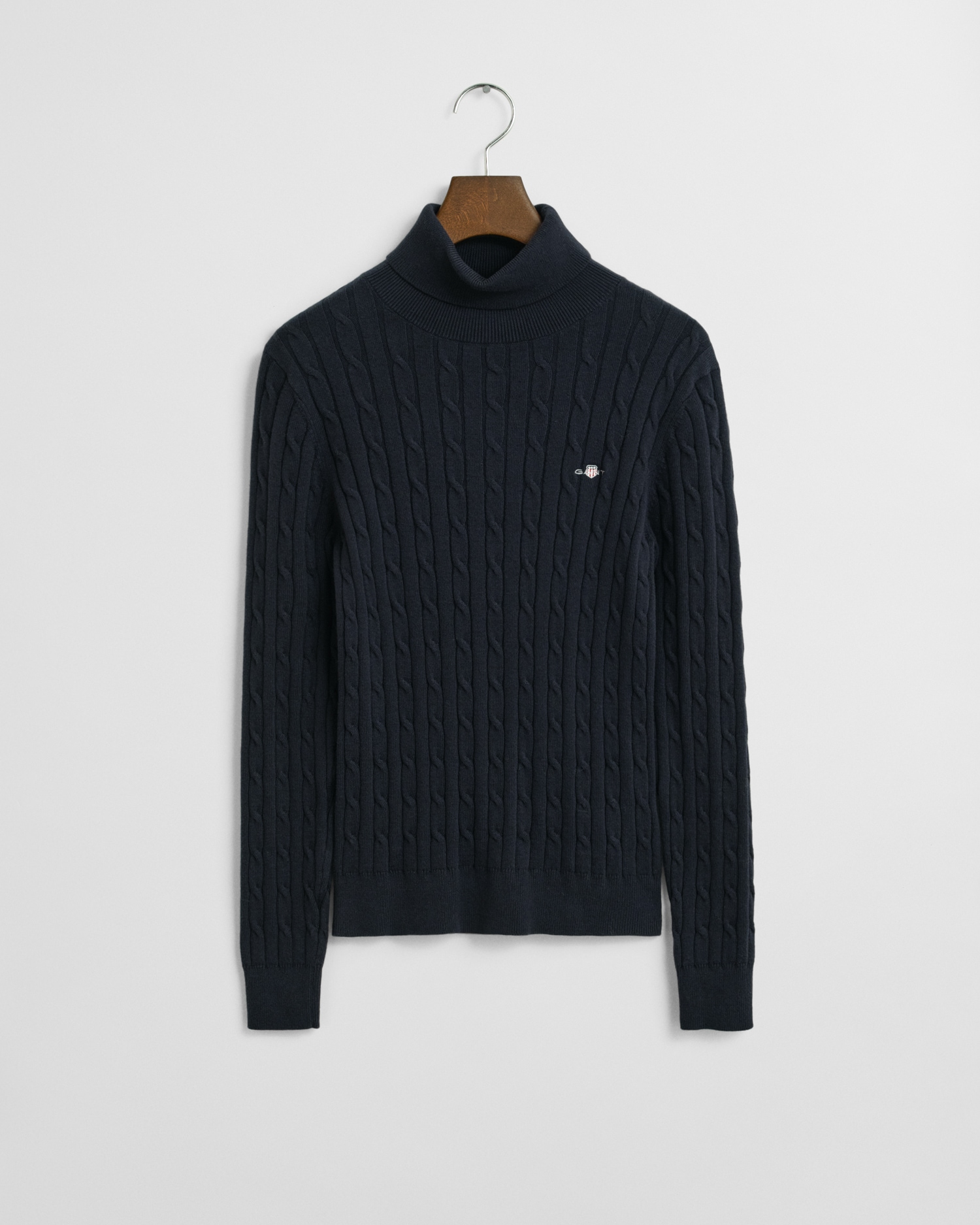 Gant Rollkragenpullover »STRETCH COTTON CABLE TURTLENECK«, mit Zopfmuster