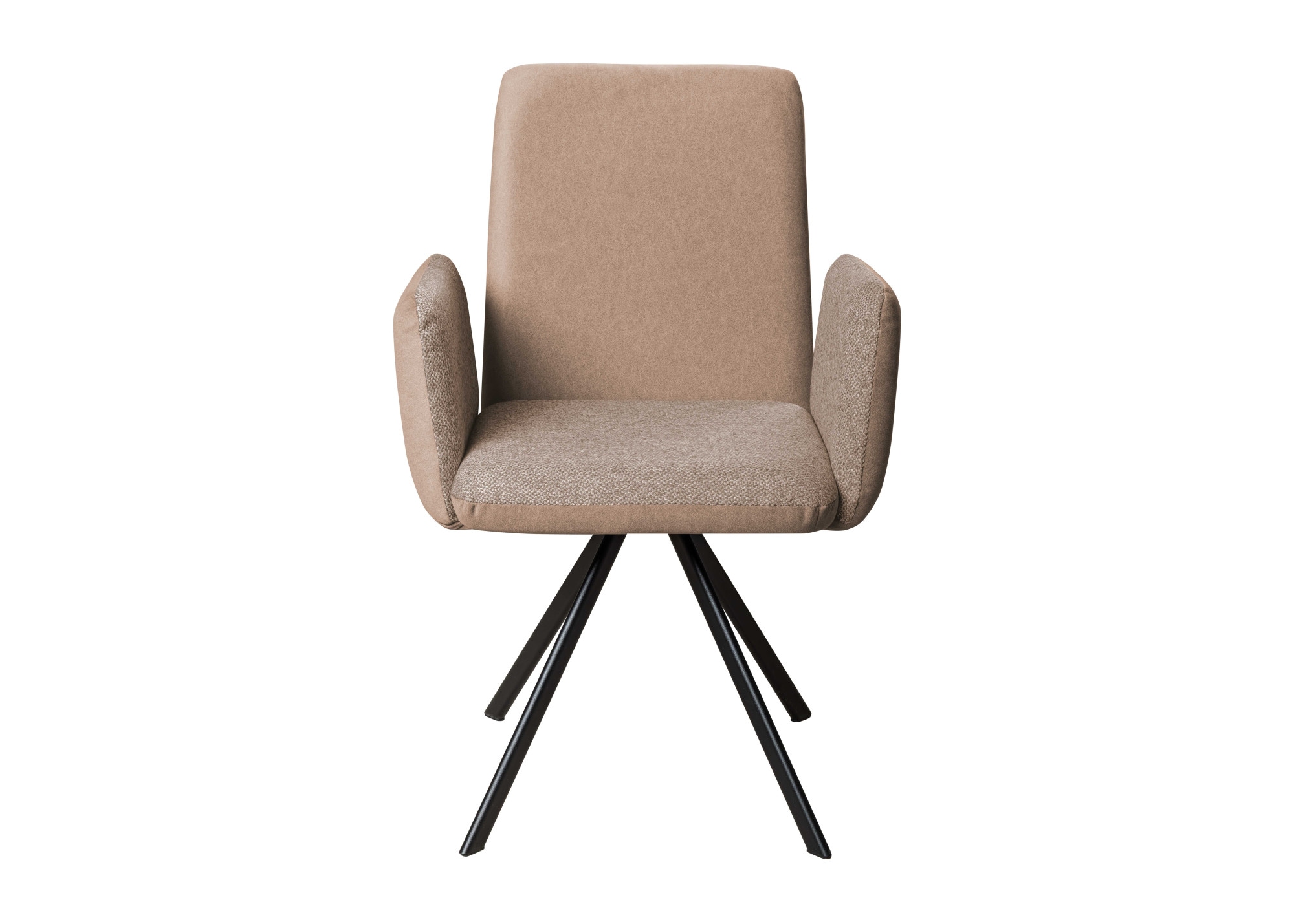 OTTO home Armlehnstuhl »Gabi Polsterstuhl, Esszimmerstuhl, Küchenstuhl, 4-Fußstuhl« () Gestell aus matt-schwarzem Flachmetall, stabil, 2-Stoff-Design