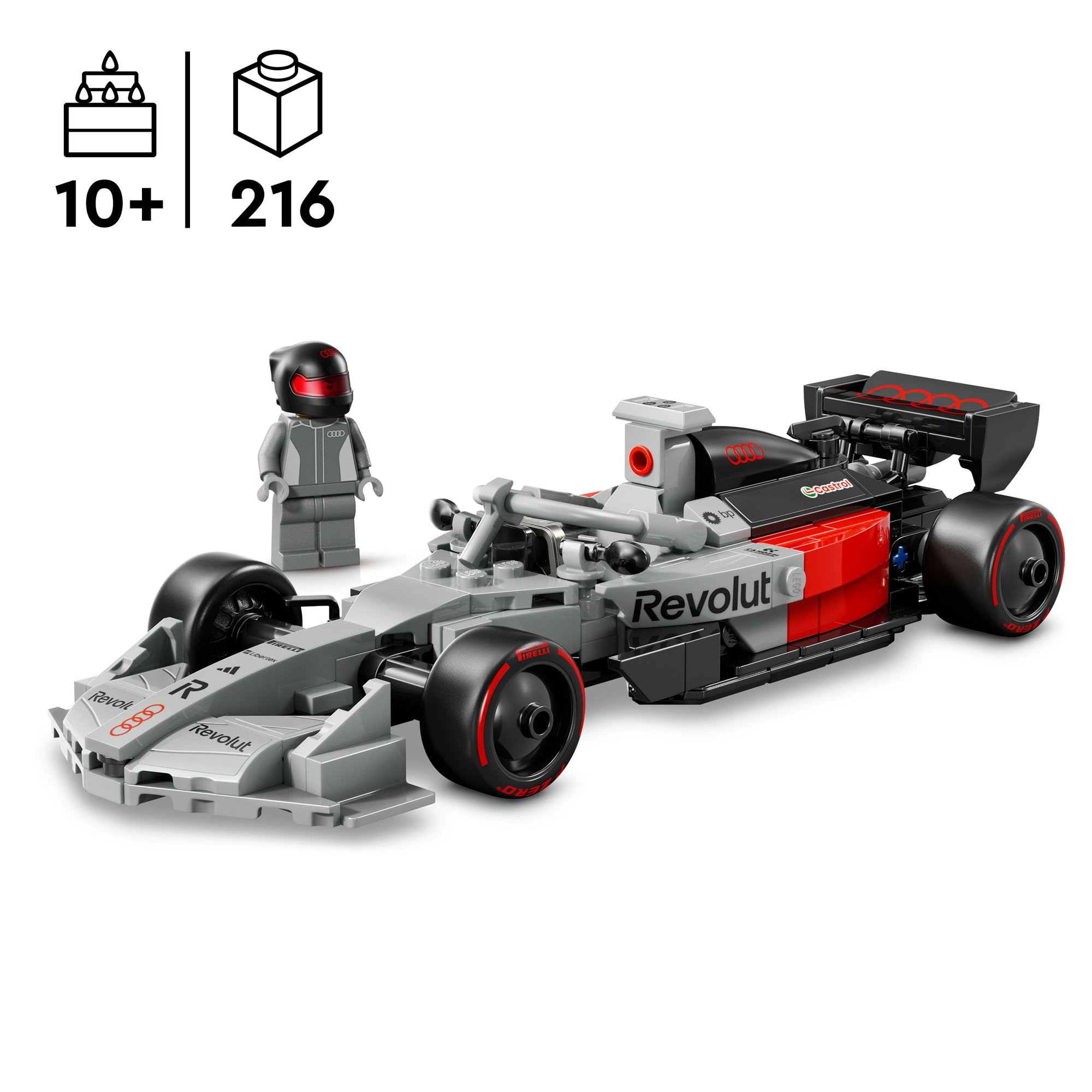 LEGO® Konstruktionsspielsteine »Audi Revolut F1 Team R26 Rennwagen (77259), LEGO Speed Champions«