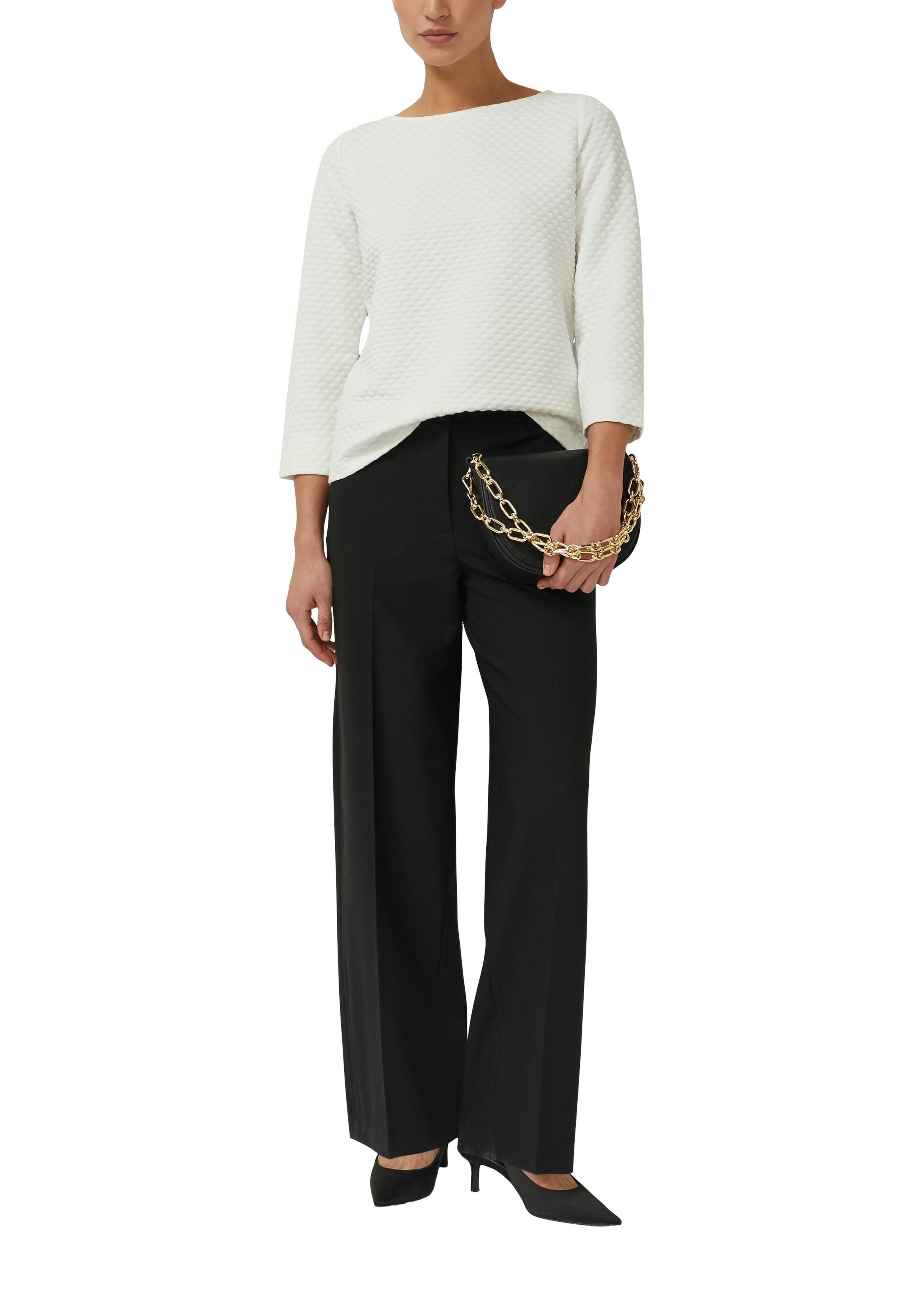 s.Oliver BLACK LABEL Sweatshirt, im Relaxed Fit mit U-Boot-Ausschnitt günstig online kaufen