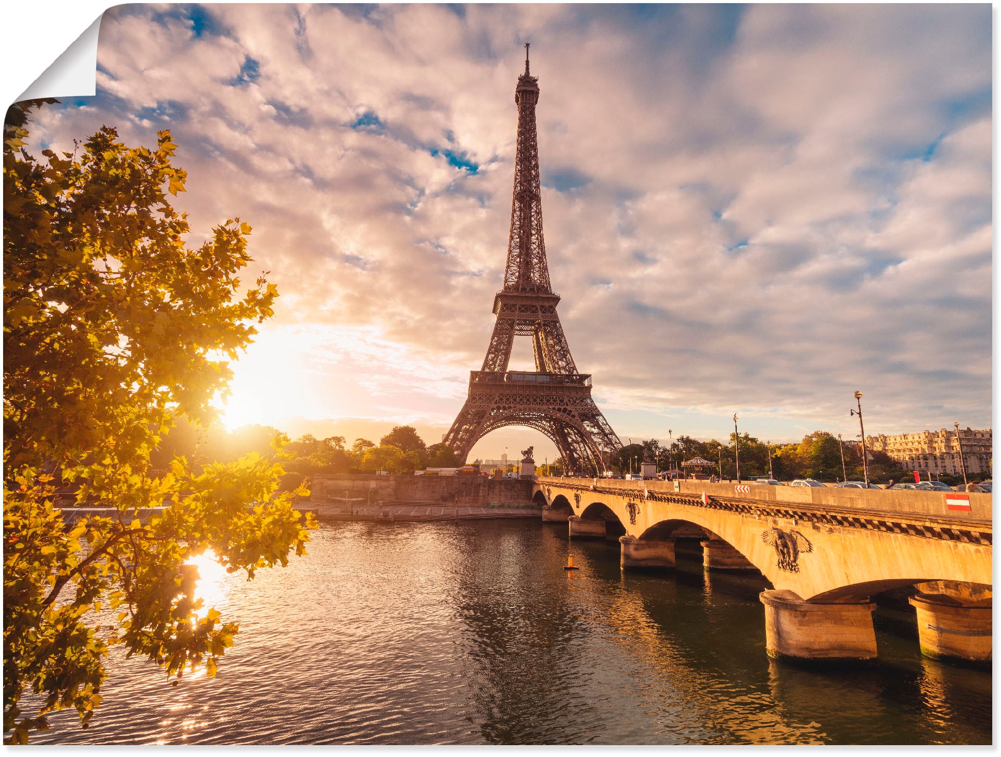 Artland Wandbild "Paris Eiffelturm II", Gebäude, (1 St.), als Leinwandbild, günstig online kaufen