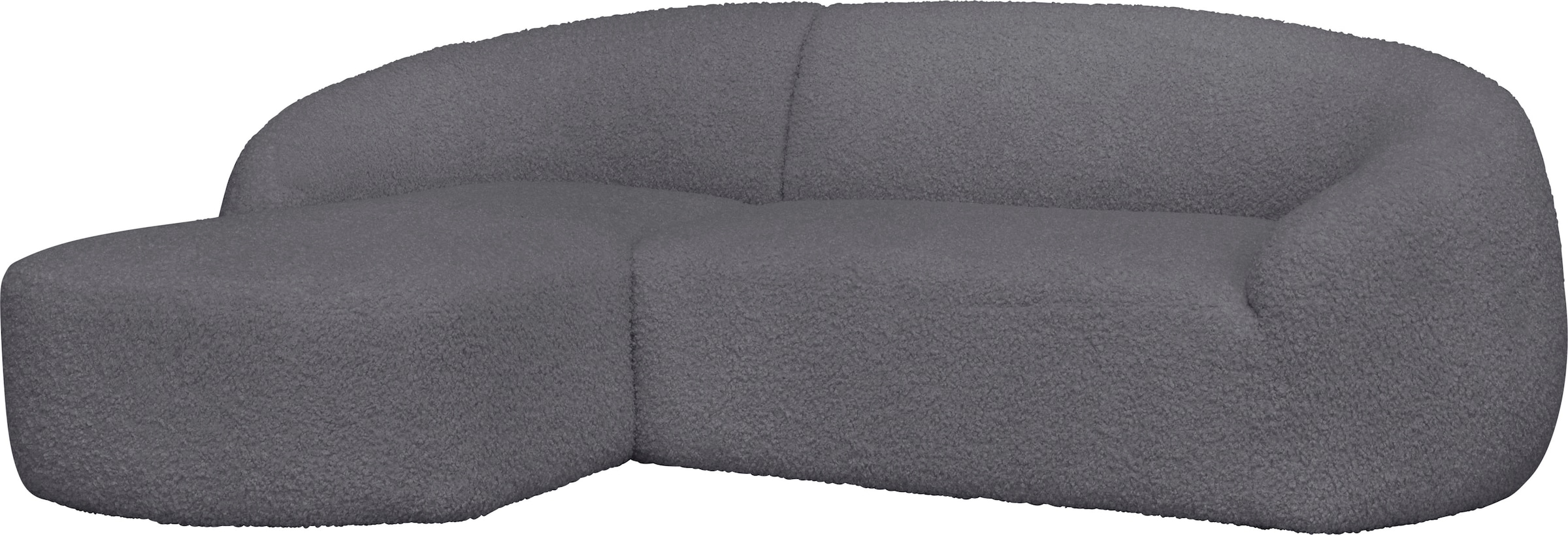 LeGer Home by Lena Gercke Ecksofa »YANI L-Form, Designersofa, organische Form, Maße B/T/H: 255/170/81 cm«, mit Wellenunterfederung, auch in Bouclé, Recamiere rechts/links