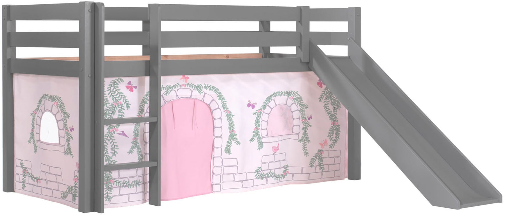 Vipack Hochbett "Pino, Spielbett massiv Kiefer, stabil gebaut, 3 Korpusfarb günstig online kaufen