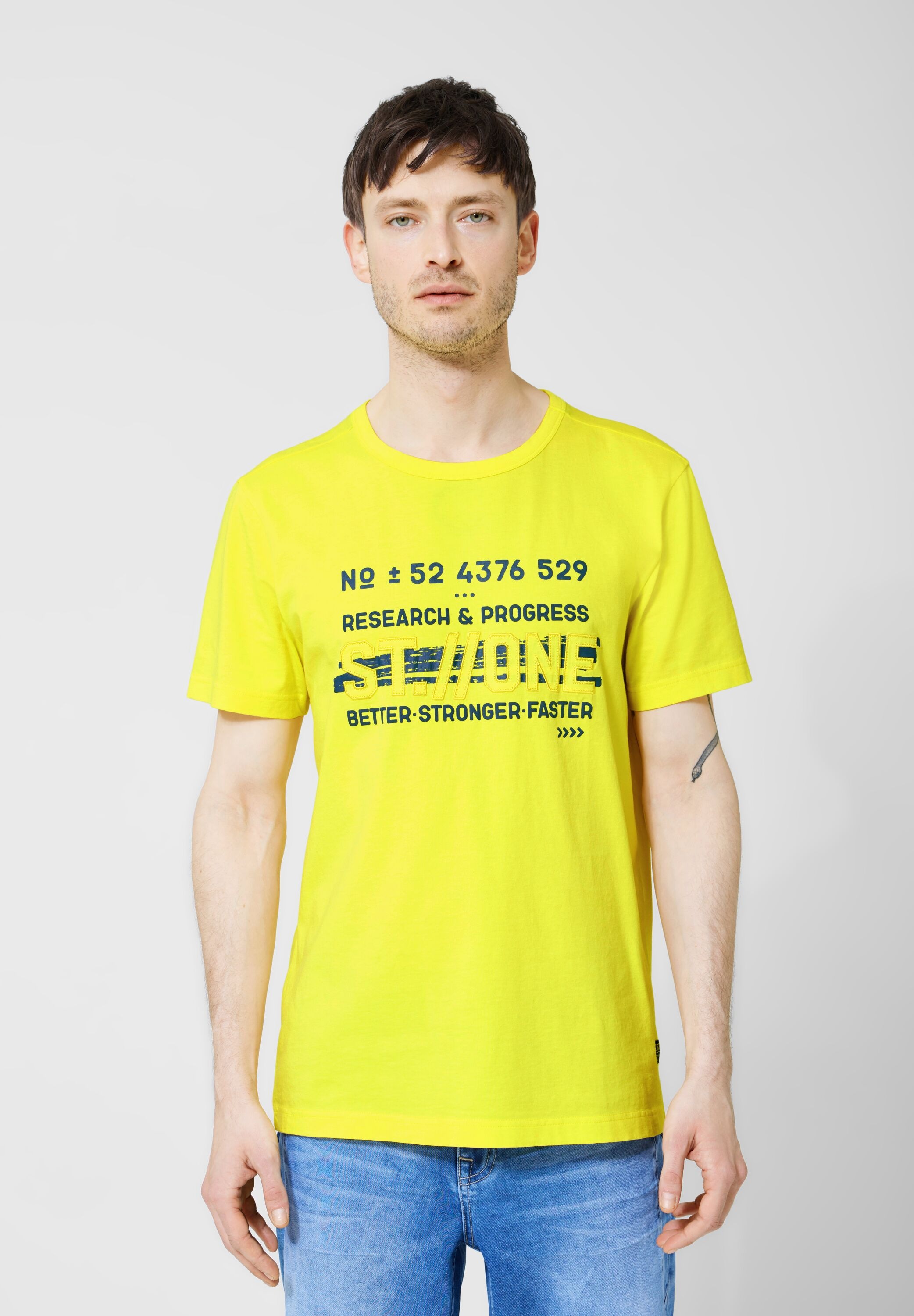 STREET ONE MEN T-Shirt, mit Wordingprint