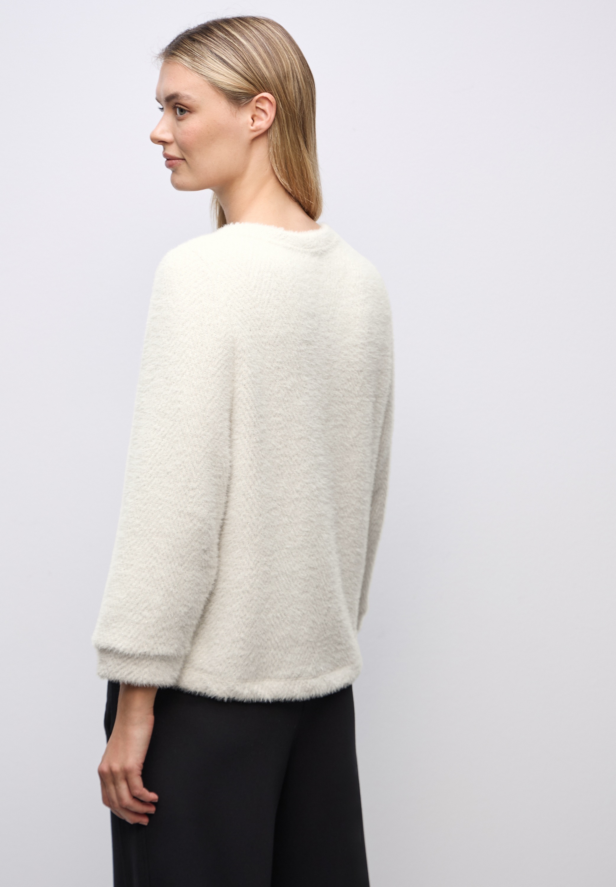 STREET ONE Rundhalsshirt mit Glitzerdetail