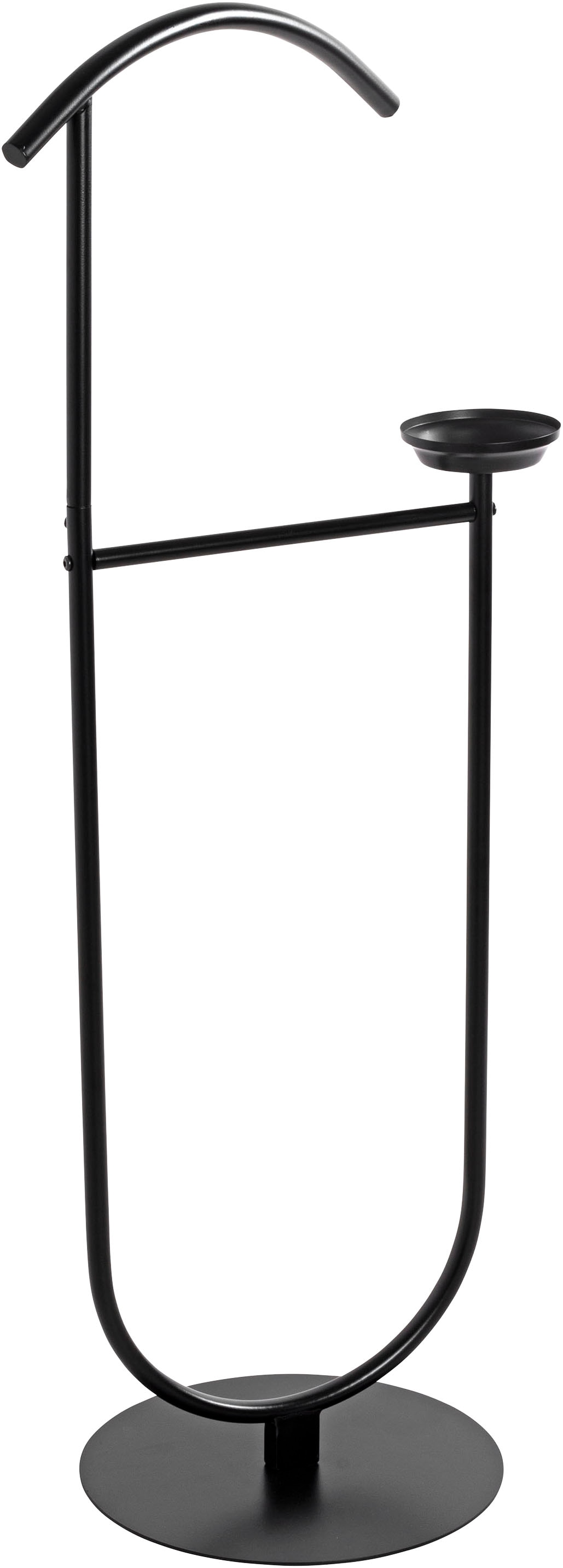 HAKU Herrendiener "Anzugständer, Dressboy, Kleiderboy, Kleiderbutler, Stiller Diener" freiform - aus Metall schwarz -B/T/H 45/34/116 cm