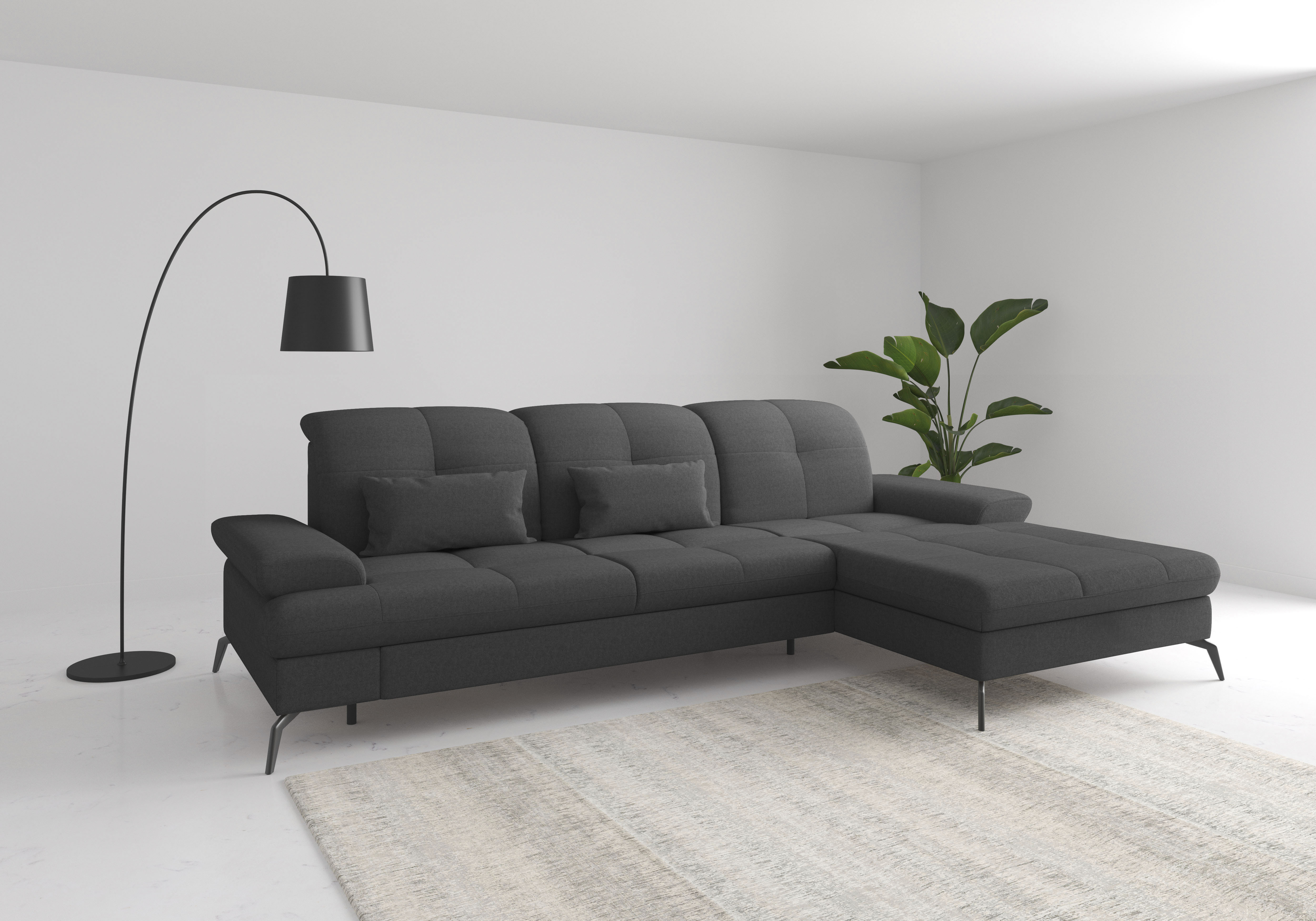 sit&more Ecksofa "Amica, L-Form, inkl. Sitztiefenverstellung & Armteilverstellung" wahlweise mit Schlaffunktion, Bettkasten und Kopfteilverstellung
