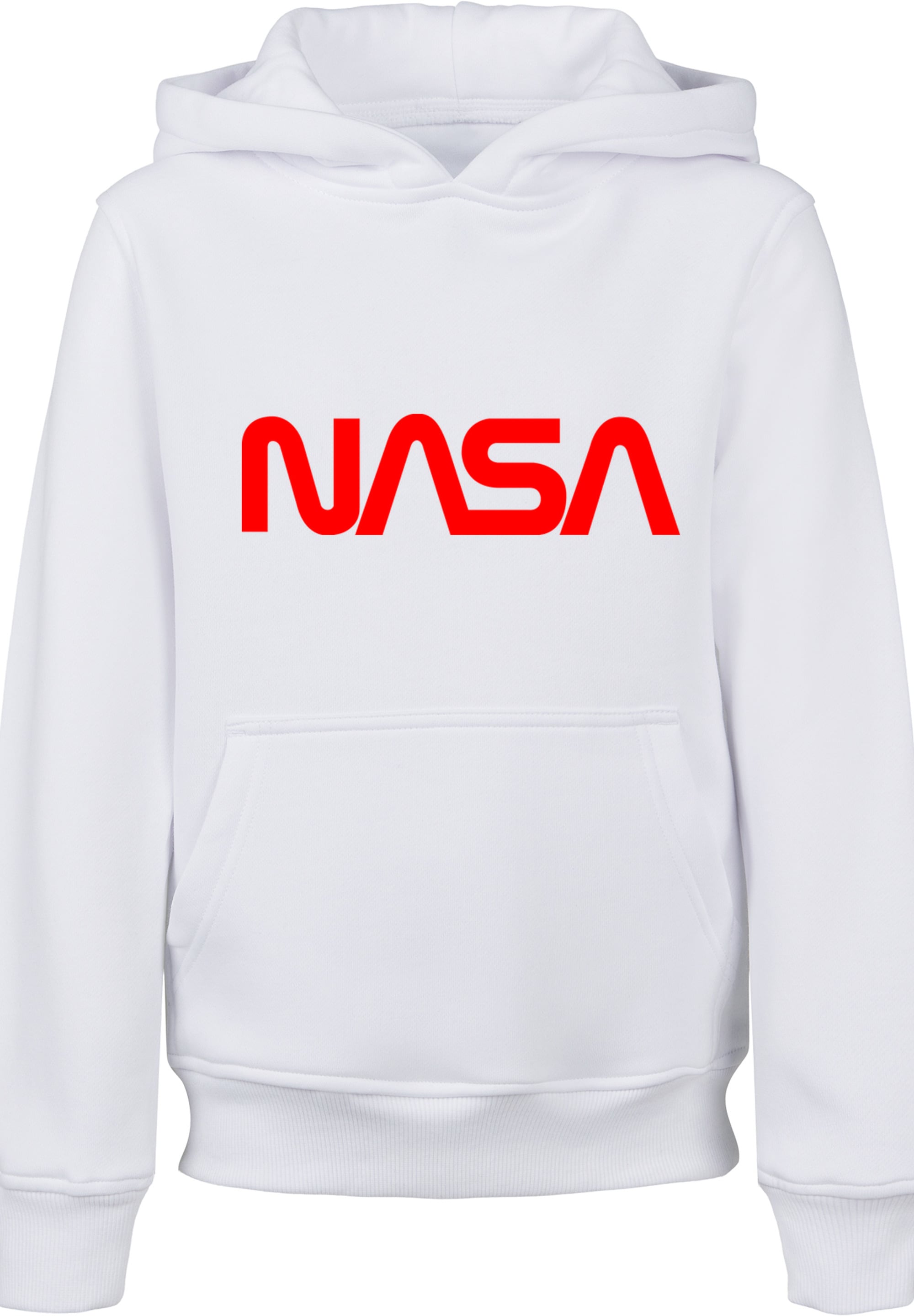 F4NT4STIC Merch, Logo bestellen Jungen,Mädchen,Bedruckt Sweatshirt Kinder,Premium »NASA BAUR Unisex White«, Modern |