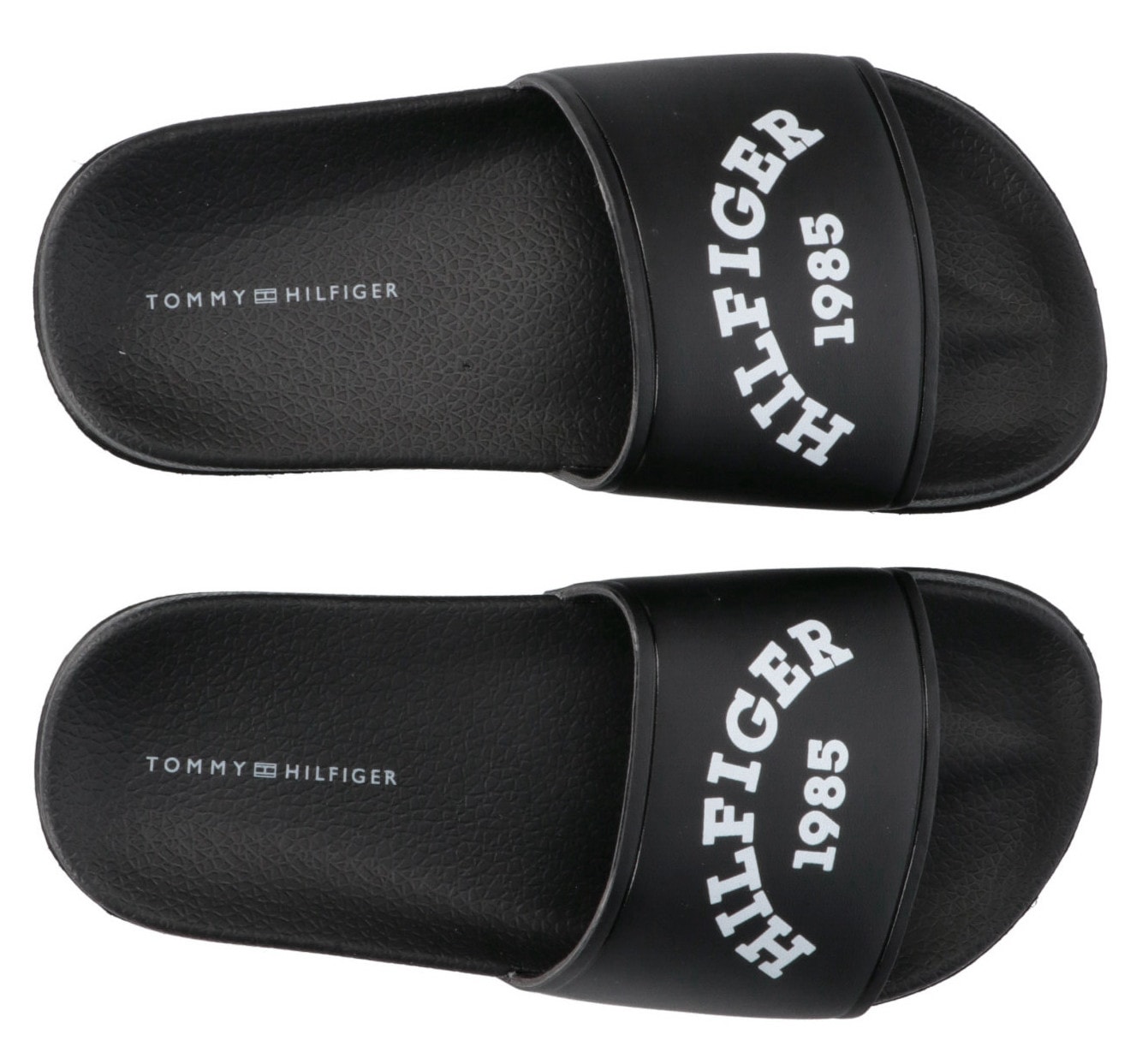 Tommy Hilfiger Badepantolette »LOGO POOL SLIDE«, Sommerschuh, Badeschuh, Poolslides mit großem Markenaufdruck