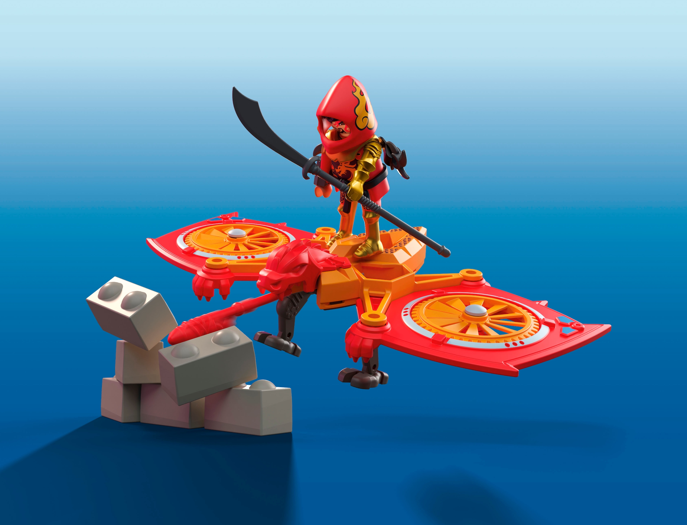 Playmobil® Konstruktions-Spielset »Helden-Drohne gegen bösen Ninja (71833), Heroes«, (39 St.), Made in Europe