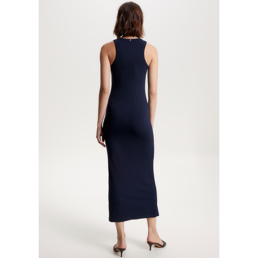 Tommy Hilfiger Jerseykleid »SLIM 5X2 RIB MIDI DRESS NS«, mit Rippenstruktur