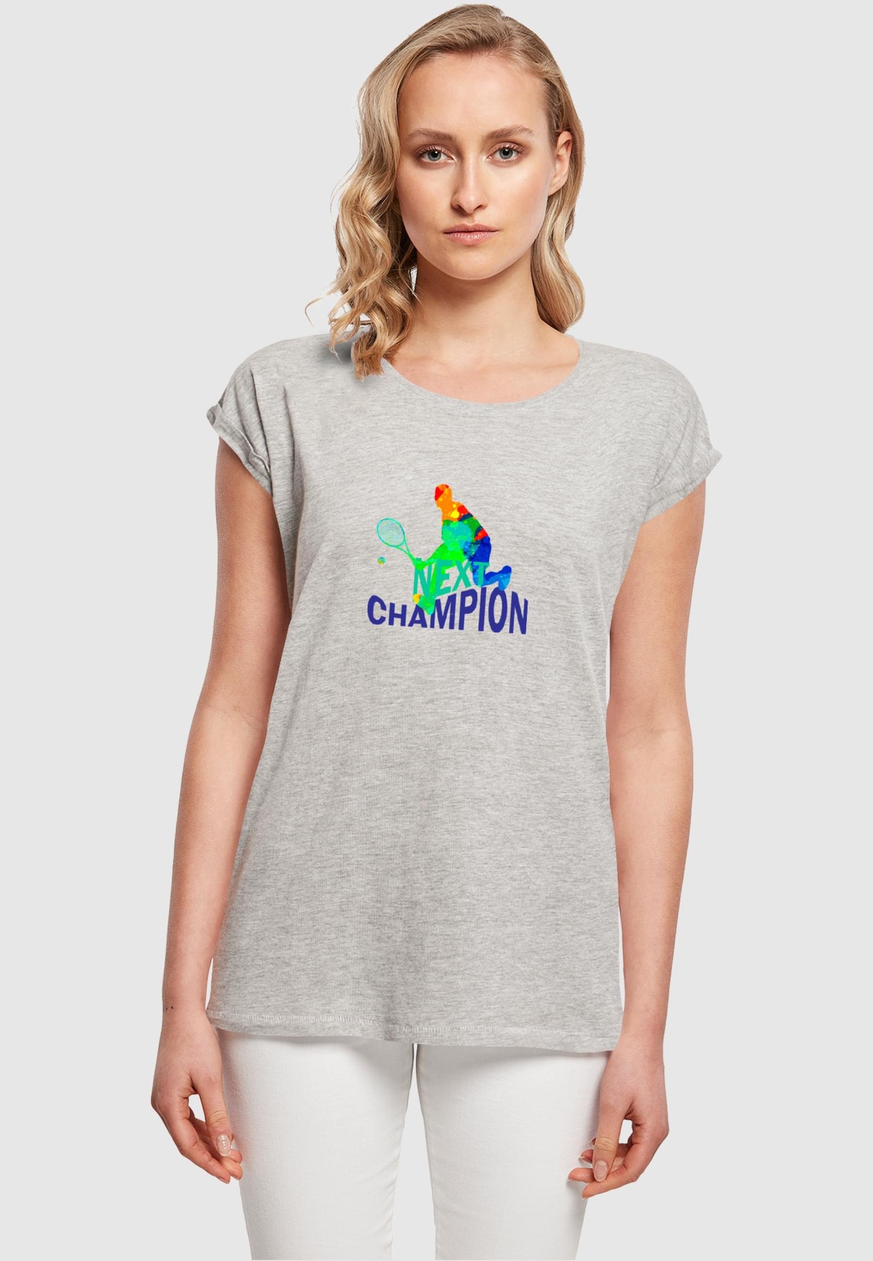 Merchcode T-Shirt »Merchcode Damen Ladies Next Champion Extended Shoulder Tee«, (1 tlg.)