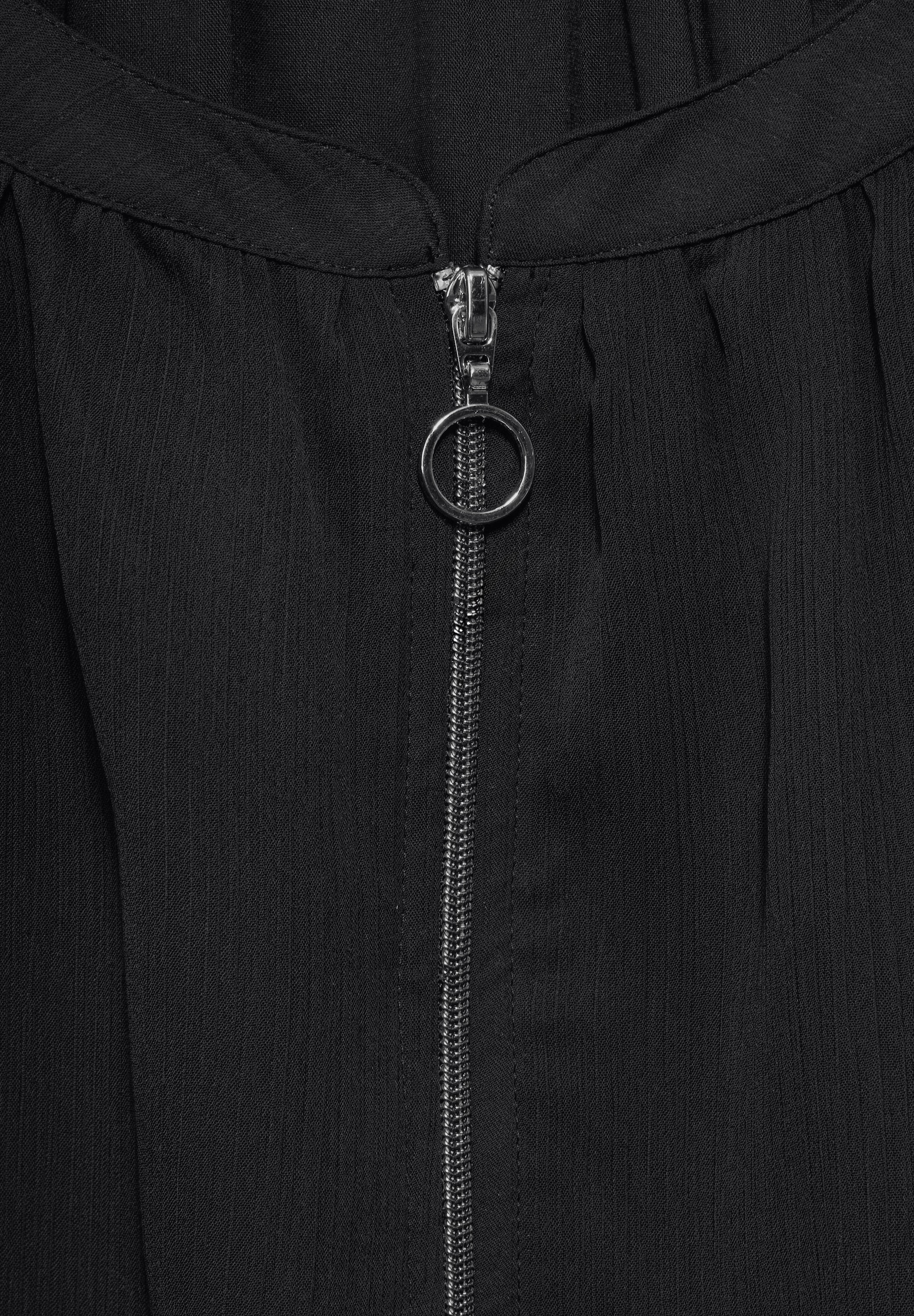 STREET ONE STUDIO Chiffonbluse, mit Rundhalsausschnitt