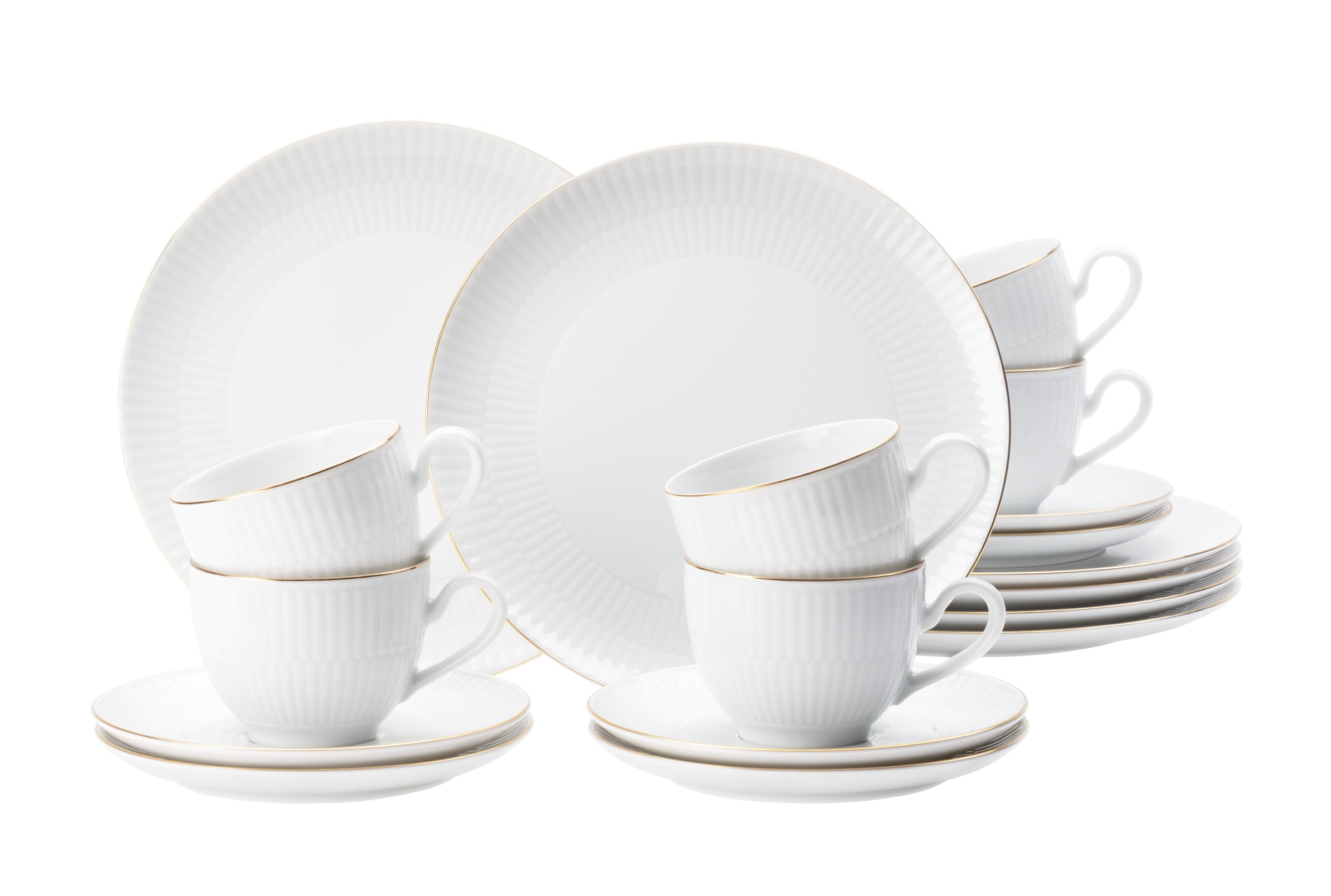 Seltmann Weiden Kaffeeservice "Service 18-teilig Amina Goldrand" Kaffeetass günstig online kaufen