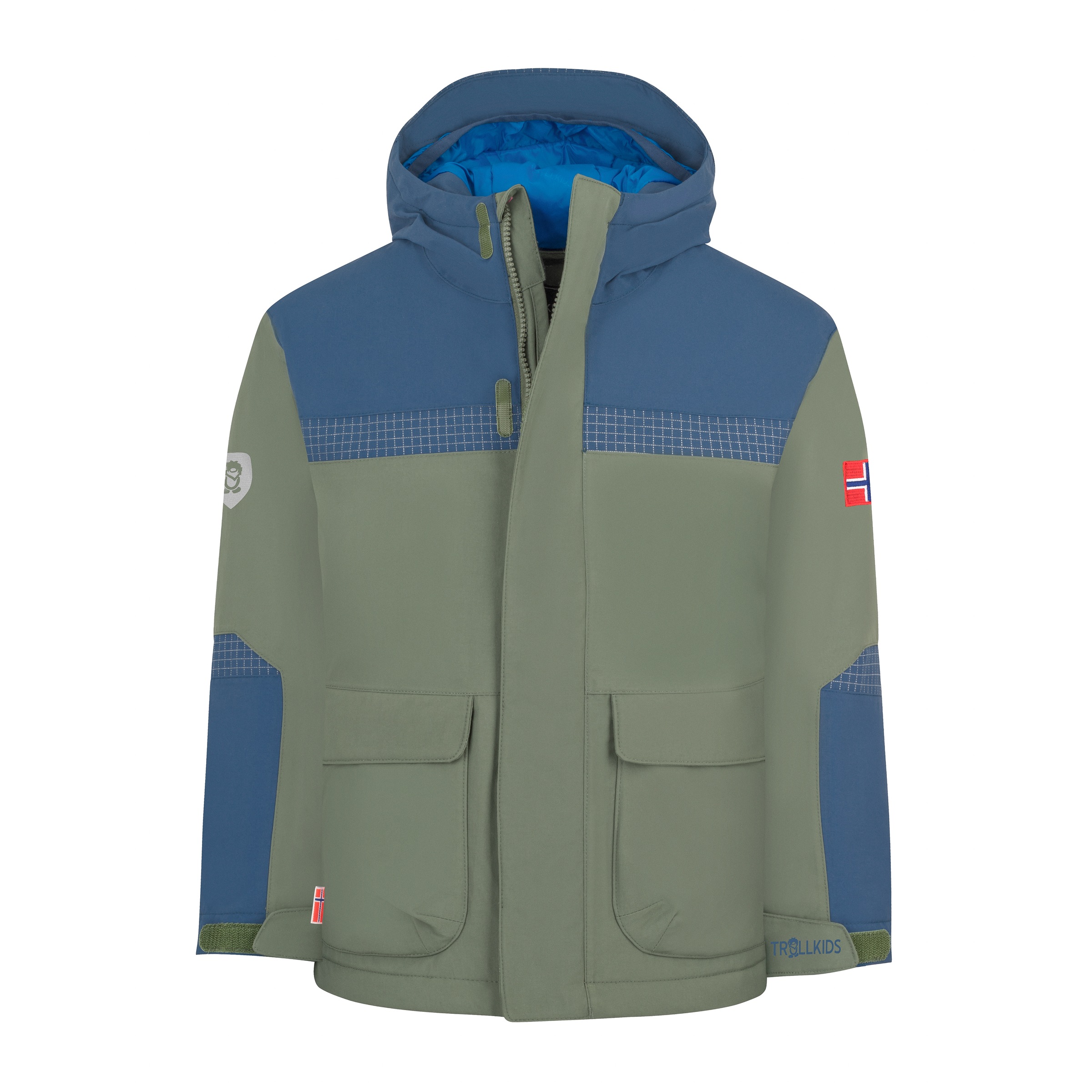 Winterjacke TROLLKIDS "KIDS FINNMARK JACKET XT", Mädchen, Gr. 164, blau (ivy, mystic blau, electric blau), Obermaterial: 100% Polyamid. Futter: 100% Polyamid. Wattierung: 100% Polyester, Jacken Winterjacke