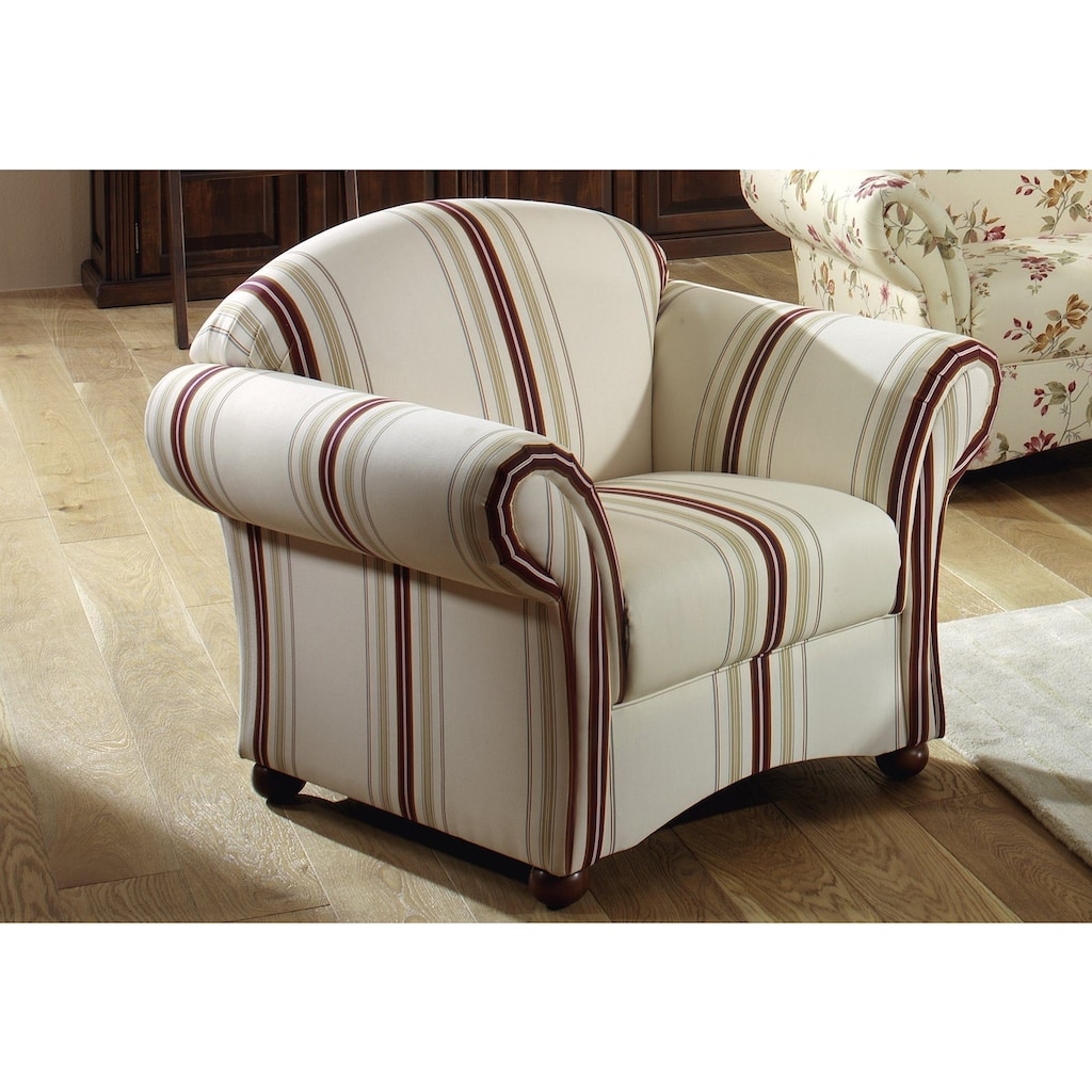 Max Winzer® Sessel, mit Holz-Kugelfüßen