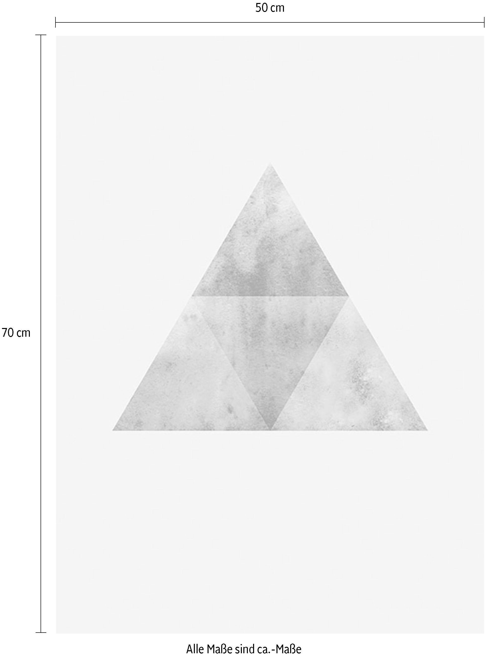 Komar Bild »Triangles Top Blue«, Formen-Kunst, (1 St.), Wandbild zur Dekoration - ohne Rahmen