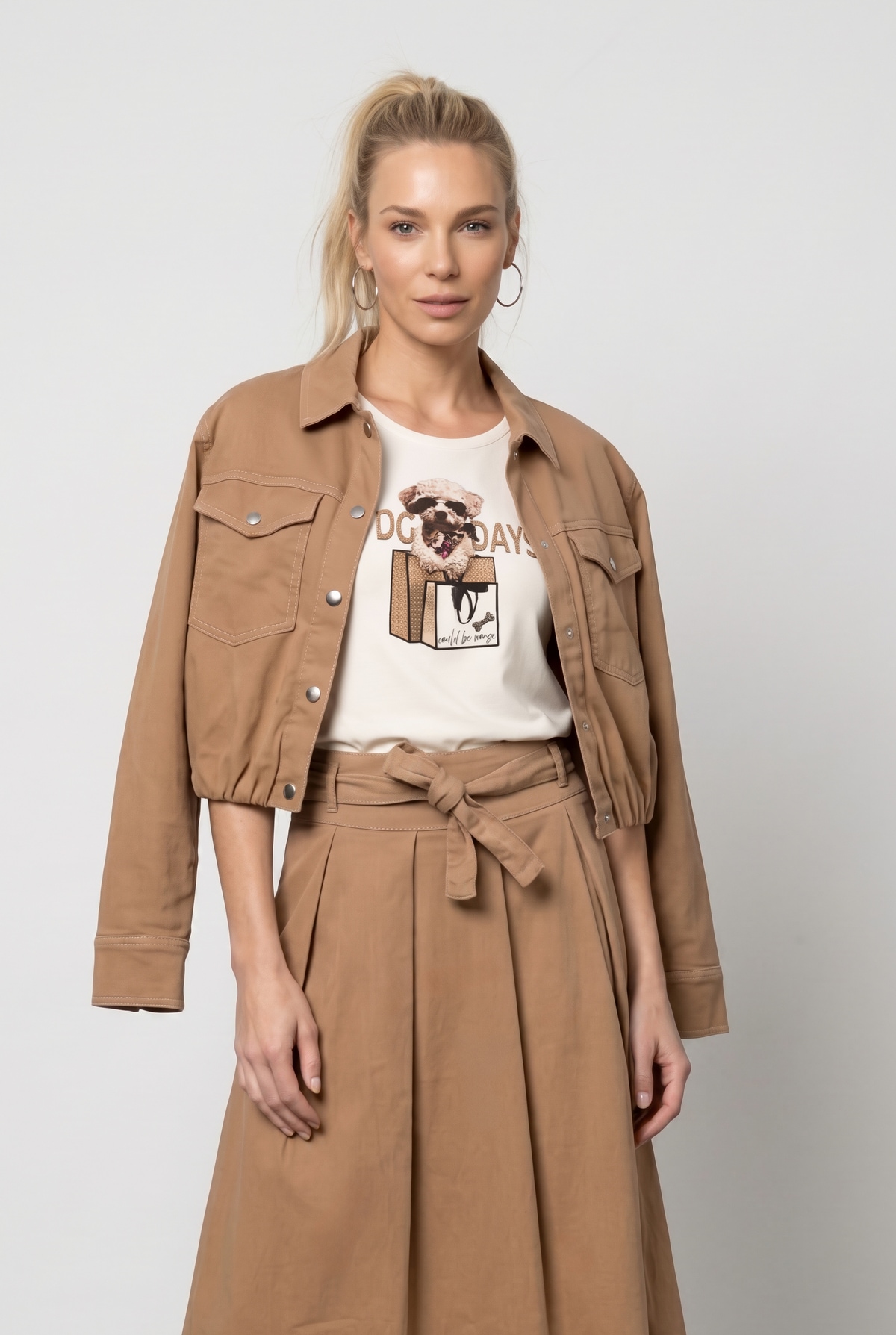 Monari Kurzjacke "Jacke Lyocellmix" ohne Kapuze Regular fit mit Knopfleiste